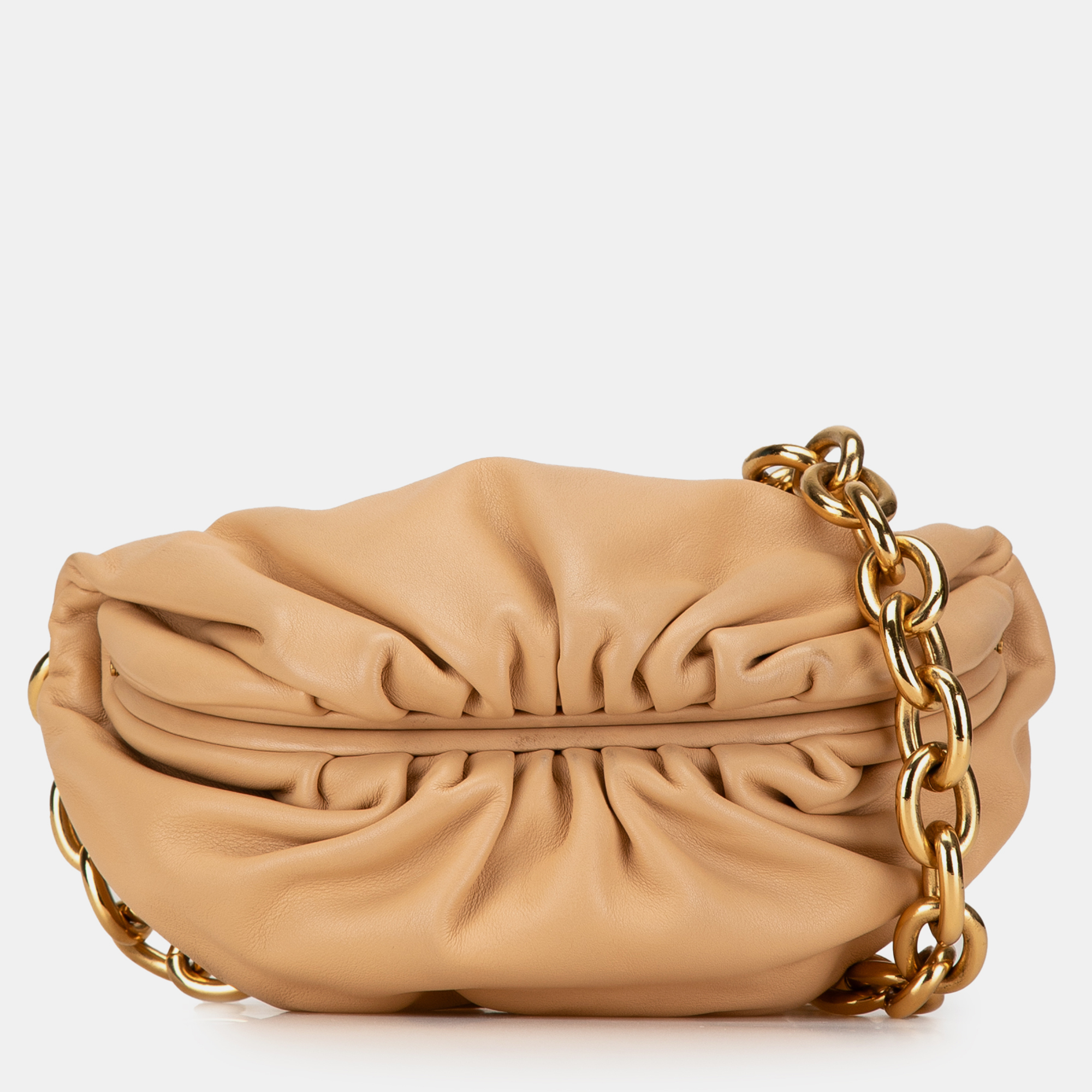 

Bottega Veneta Beige/Brown The Belt Chain Pouch