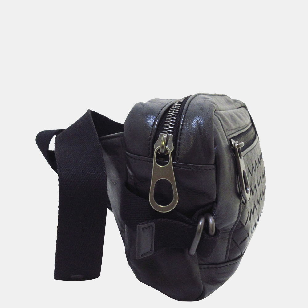 

Bottega Veneta Black Intrecciato Leather Belt Bag