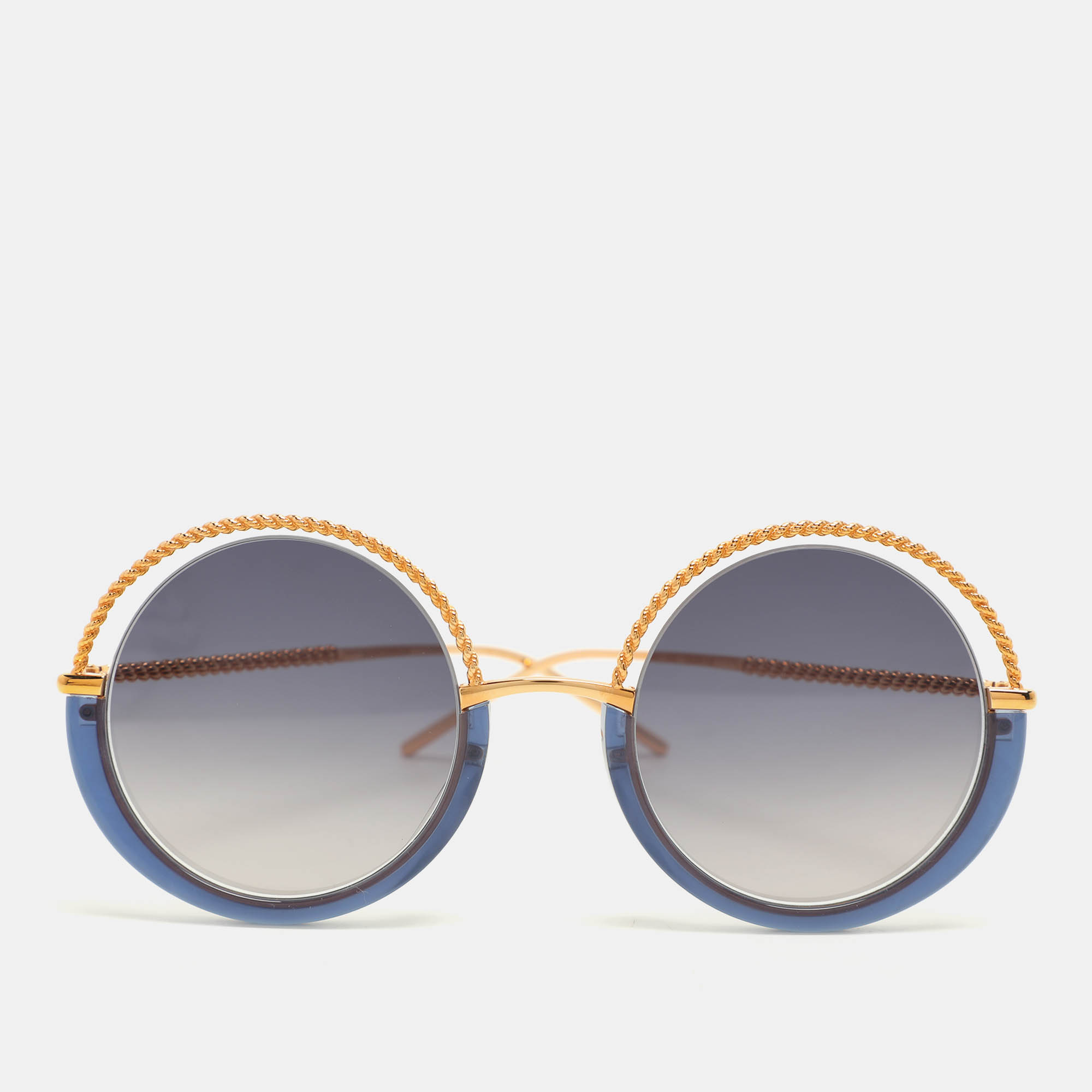 

Boucheron Blue/Gold BC0084S Round Sunglasses