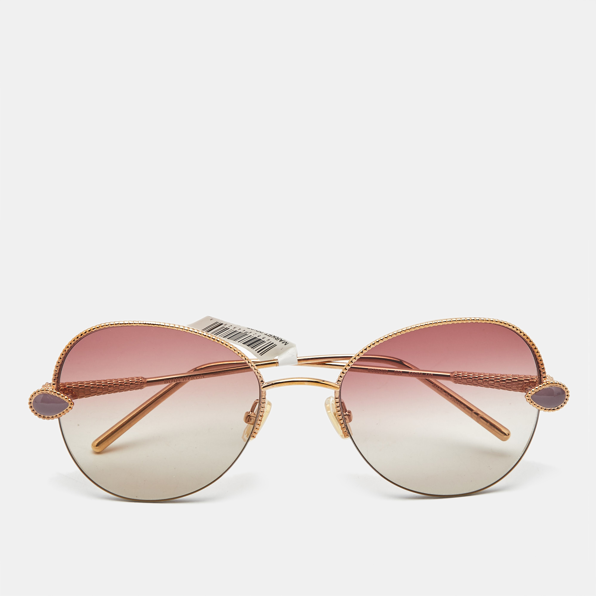 

Boucheron Red/Gold Tone Gradient BC0079S Aviator Sunglasses