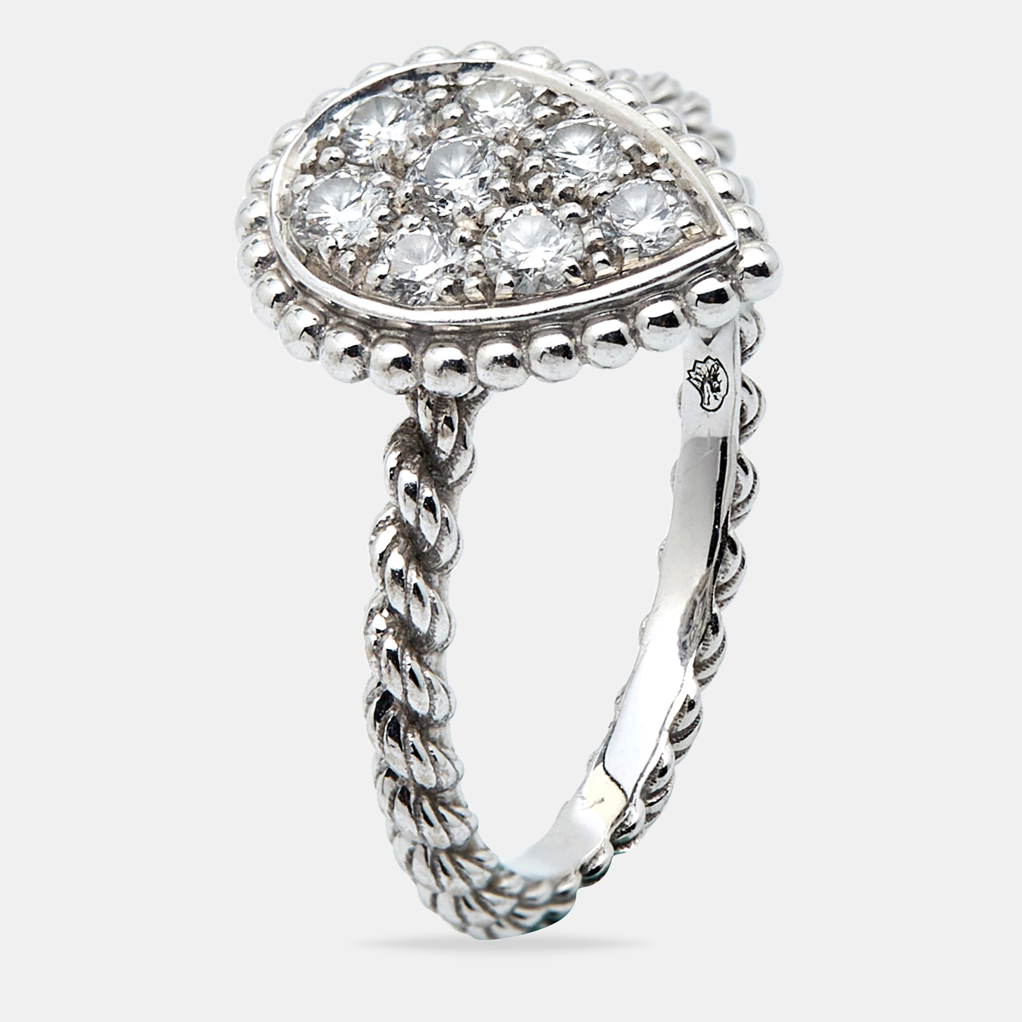 

Boucheron Serpent Boheme Diamonds 18k White Gold S Motif Ring Size