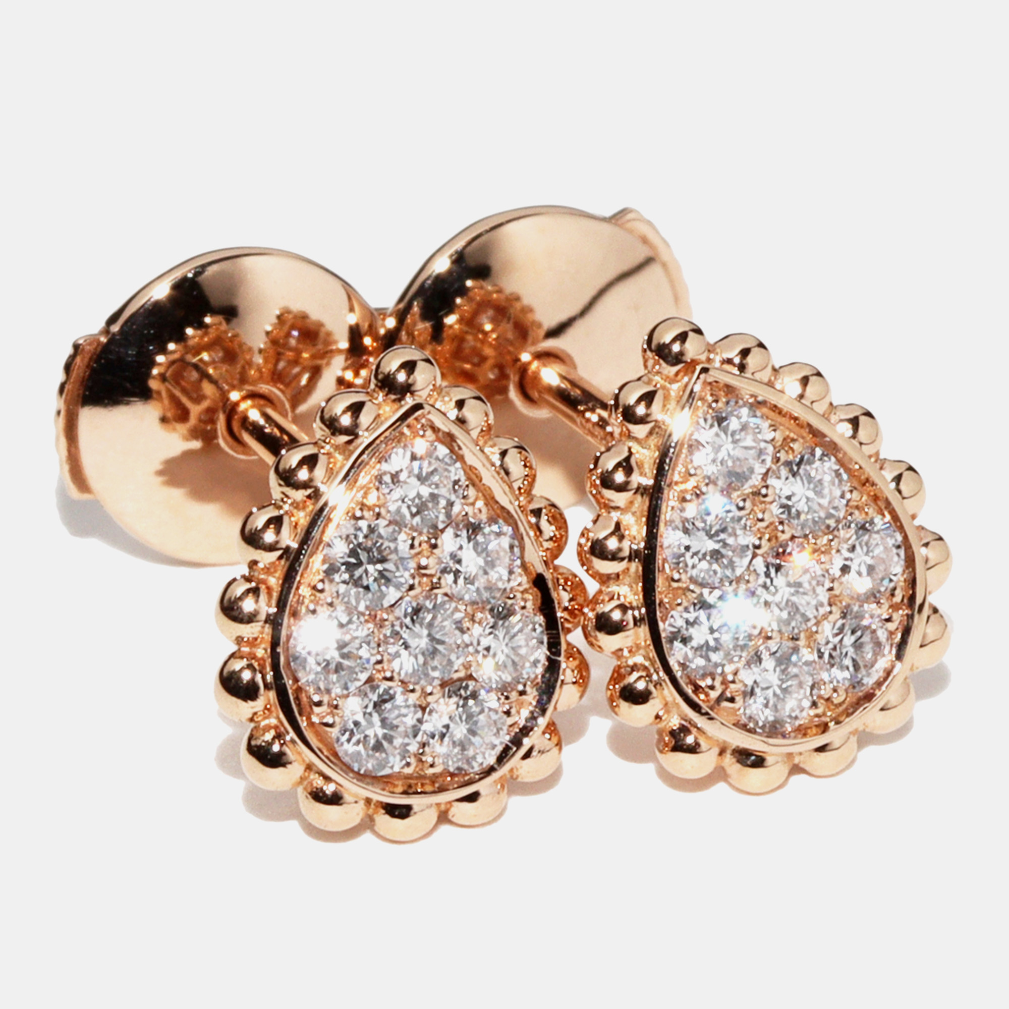 

Boucheron 18K Rose Gold Diamonds 0.25 ct Serpent Bohème Stud Earrings