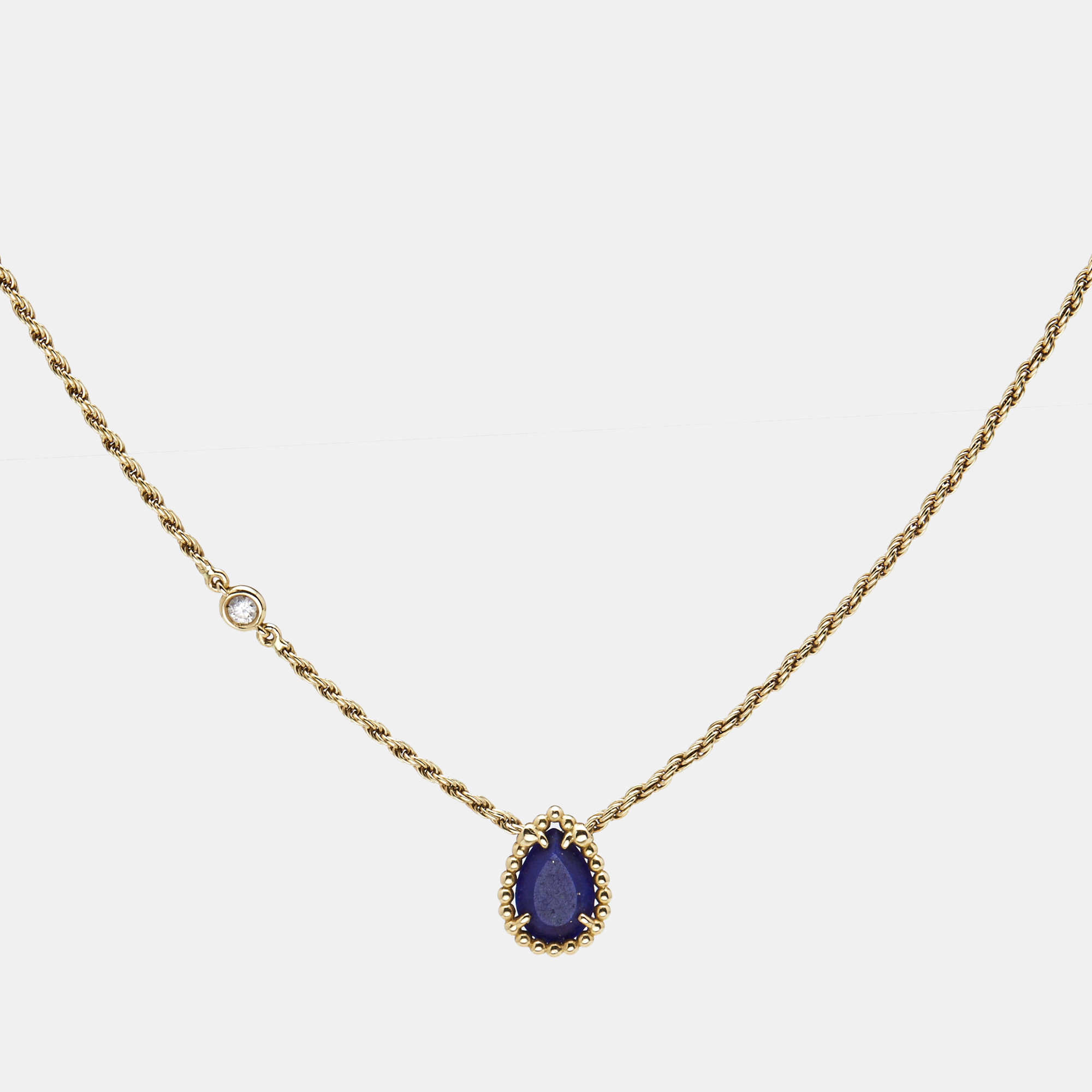 

Boucheron Serpent Bohème  Motif Lapis Lazuli Diamonds 18k Yellow Gold Necklace