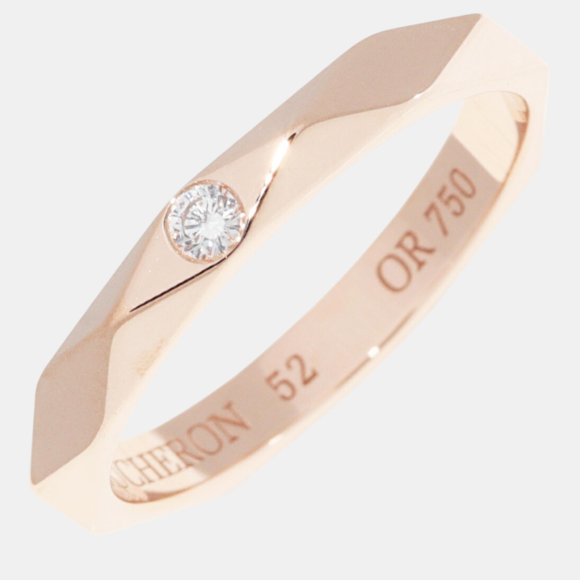 

Boucheron 18K Rose Gold and Diamond Ring EU 52