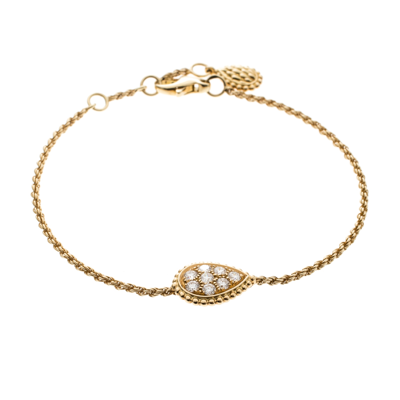 Boucheron Serpent Boheme 18k Yellow Gold And Diamonds S Motif Bracelet ...