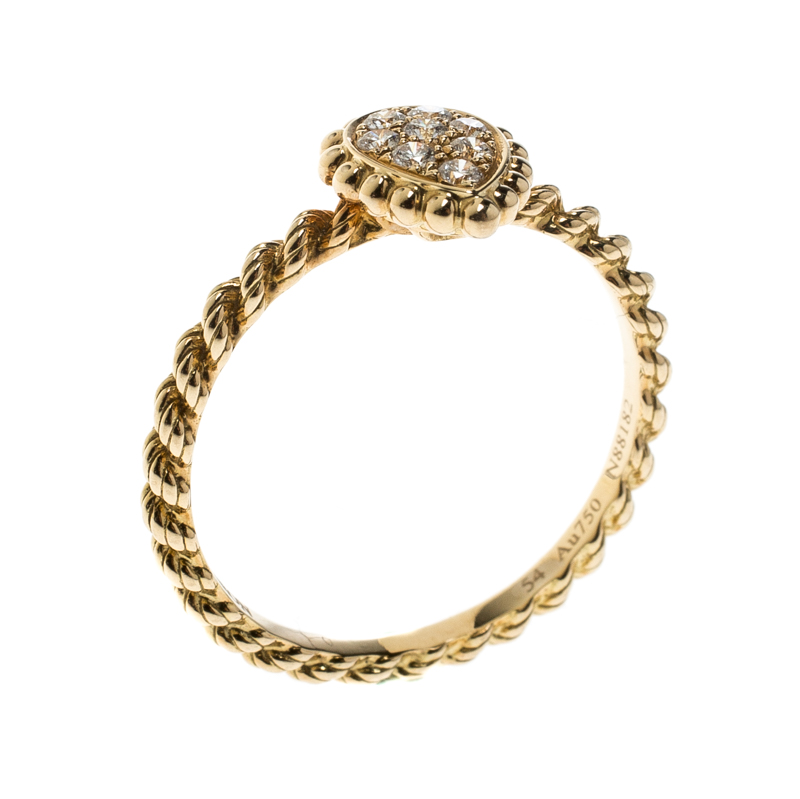 Boucheron Serpent Boheme 18k Yellow Gold And Diamonds XS Motif Ring