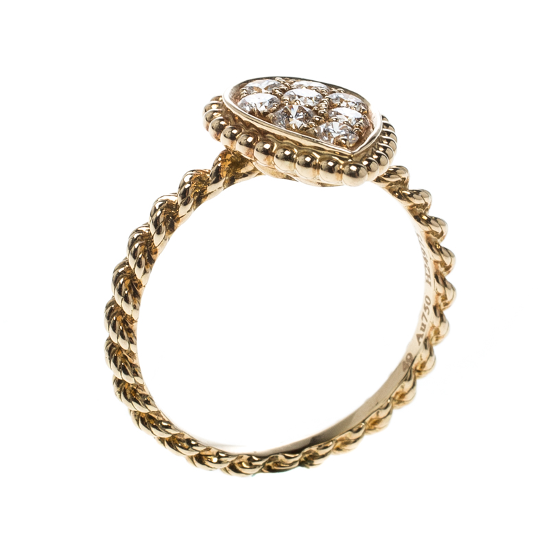 Boucheron Serpent Boheme 18k Yellow Gold And Diamonds S Motif Ring