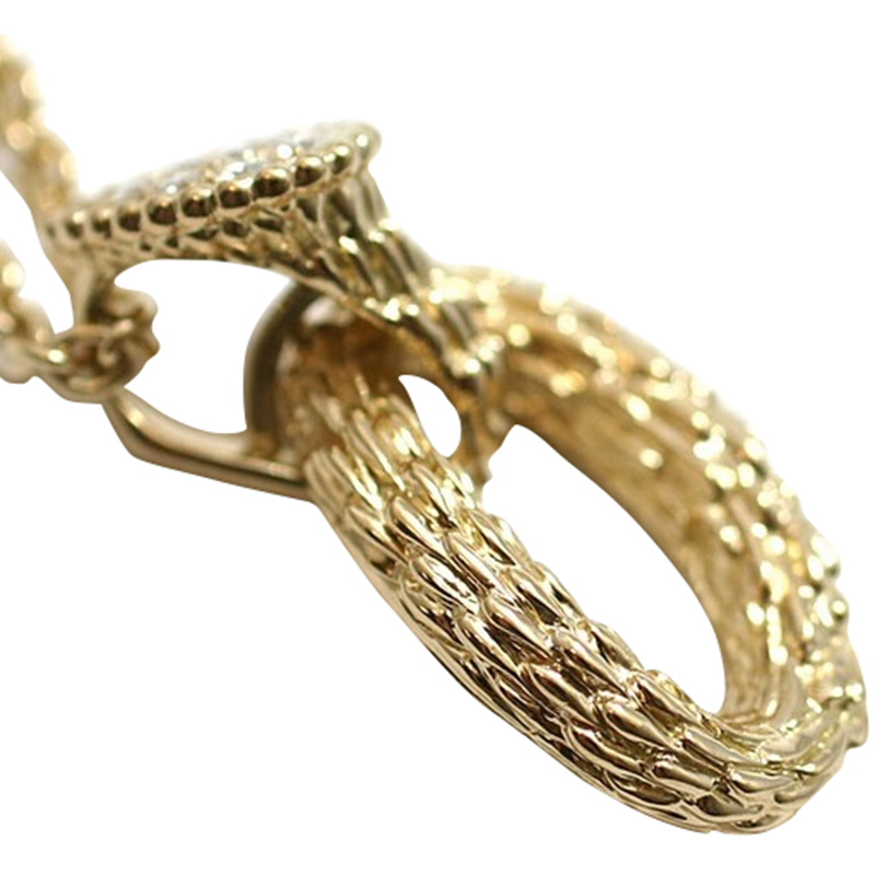 Buy Boucheron Serpent Boheme Diamond 18K Yellow Gold Pendant Necklace 193467 at best price | TLC
