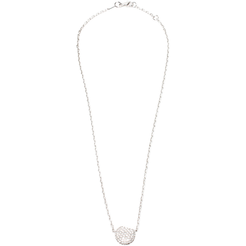 

Boucheron Black Diamond 18K White Gold Pendant Necklace, Silver