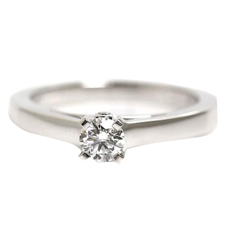 

Boucheron Beloved Solitaire Diamond Platinum Ring Size, Silver