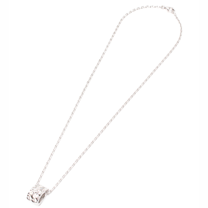 

Boucheron Diamonds 18k White Gold Ring Pendant Necklace, Silver