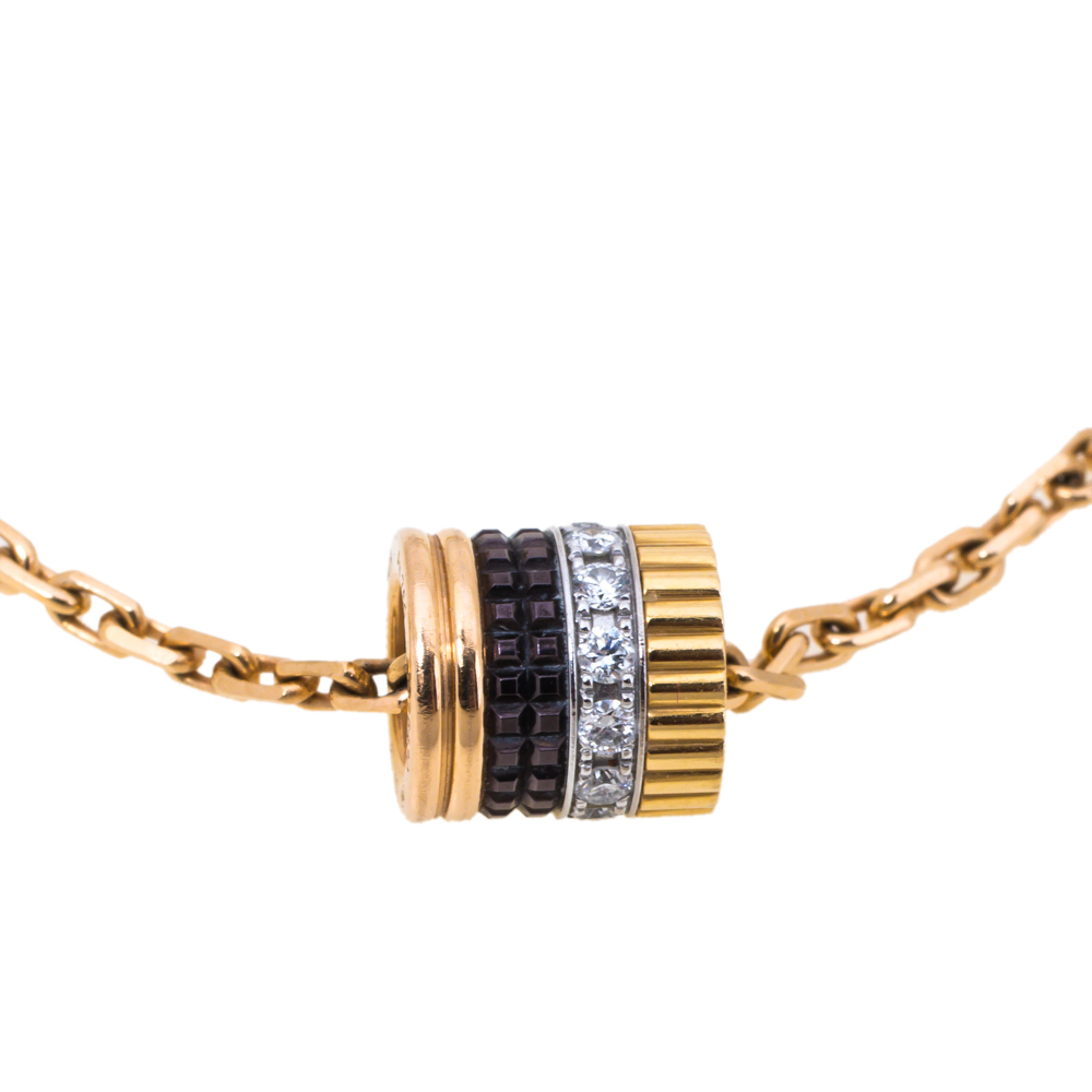 

Boucheron Quatre Classique Diamond PVD 18K Three Tone Gold Bracelet