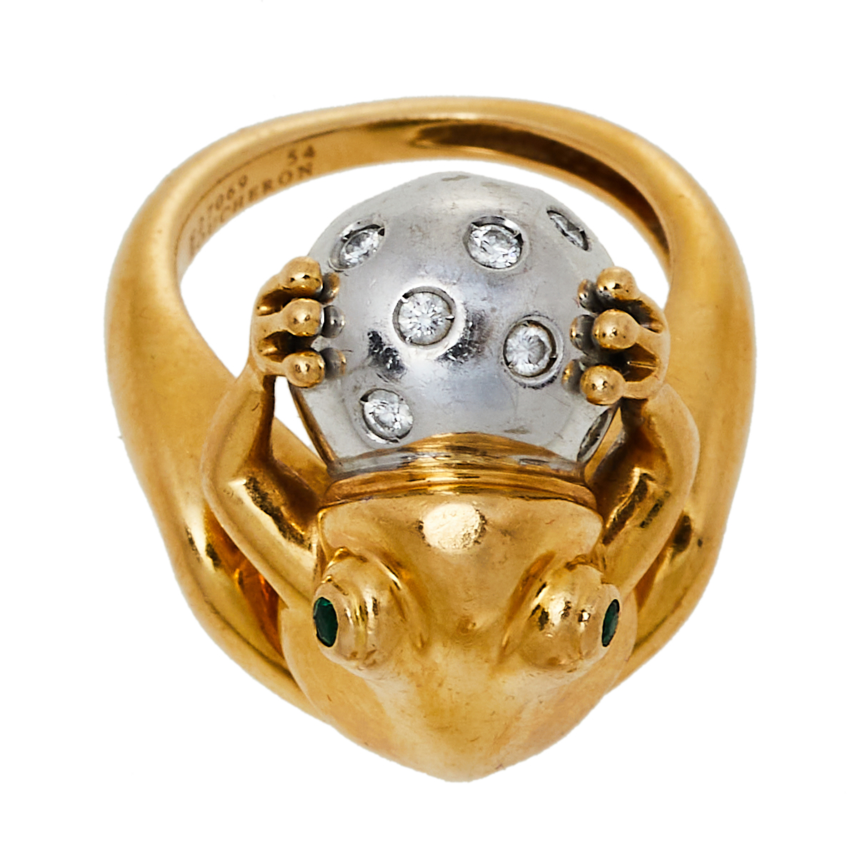 

Boucheron Grenouille Diamond 18K Two Tone Gold Ring Size