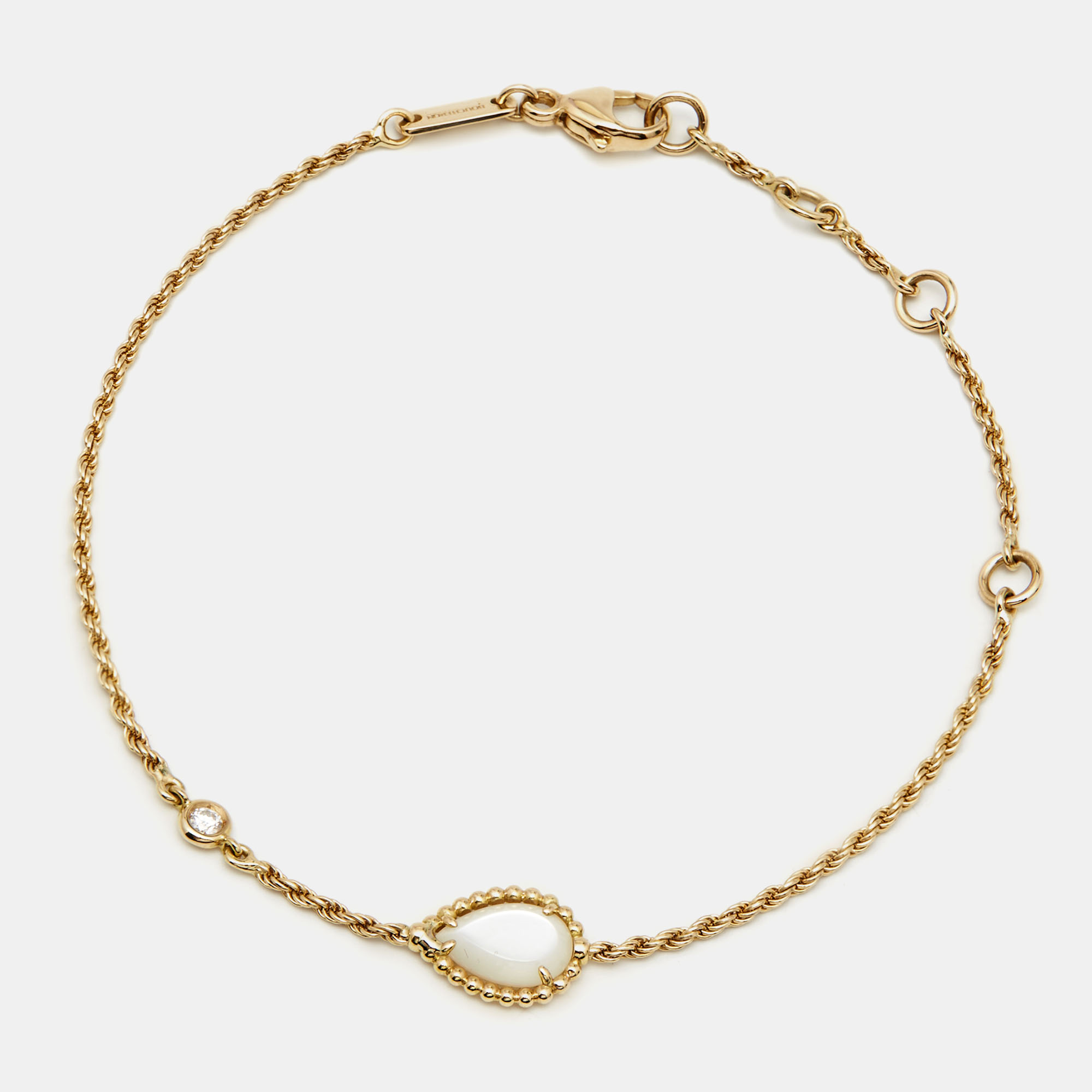Boucheron Serpent Boheme Mother of Pearl 18k Yellow Gold XS Motif Bracelet