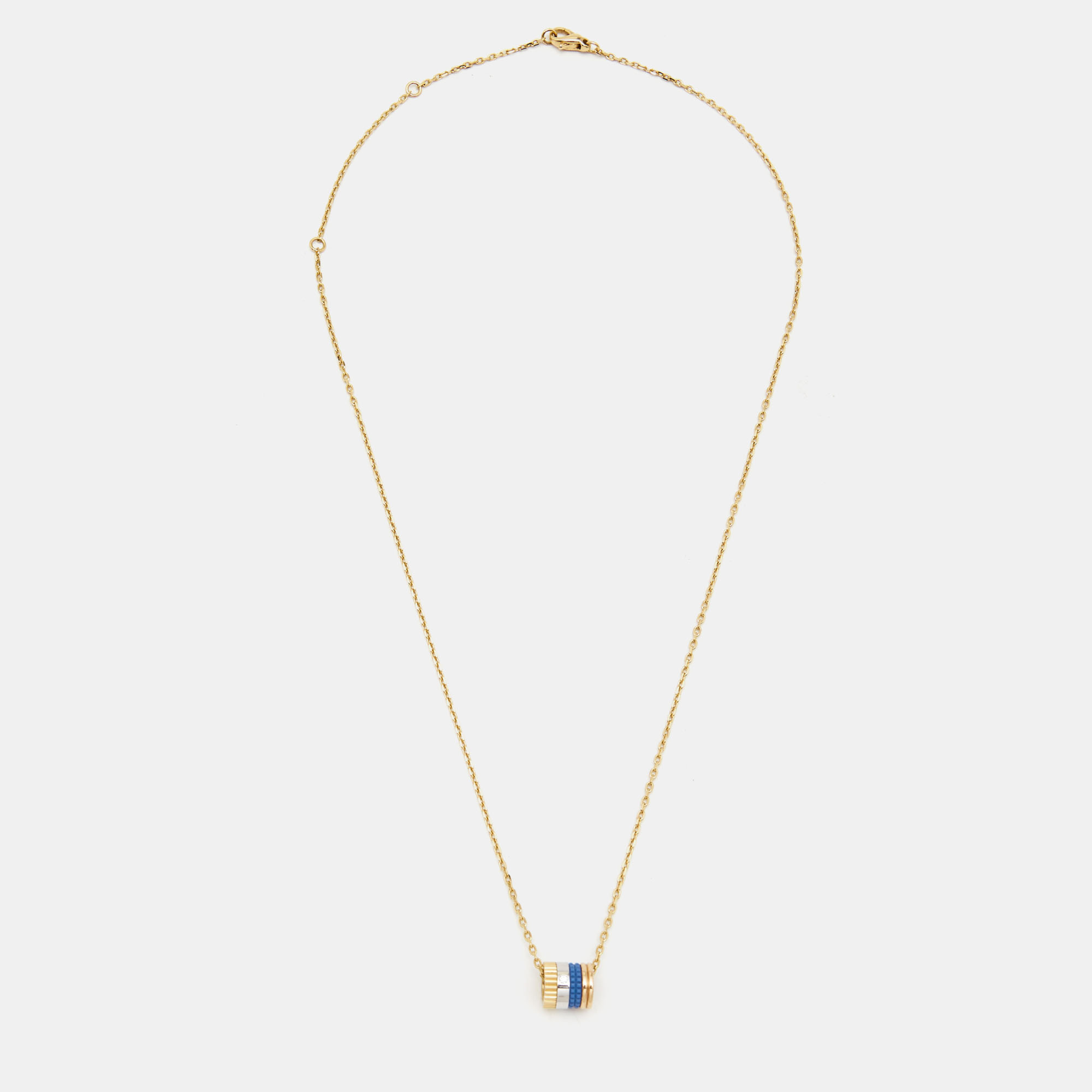 

Boucheron Quatre Blue Edition Ceramic 18k Three Tone Gold Pendant Necklace