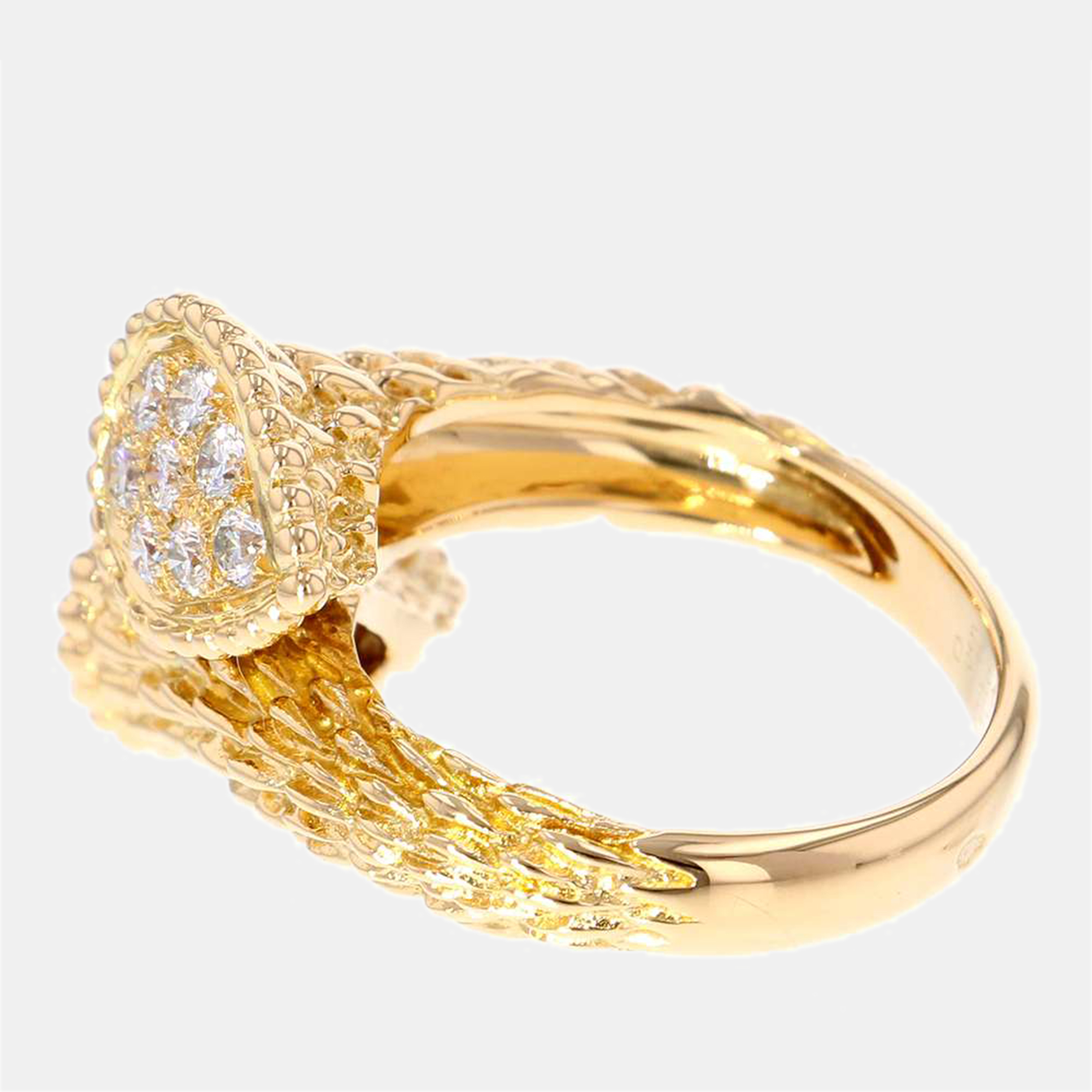 

Boucheron 18K Yellow Gold Diamond Serpent Boheme Ring Size 54