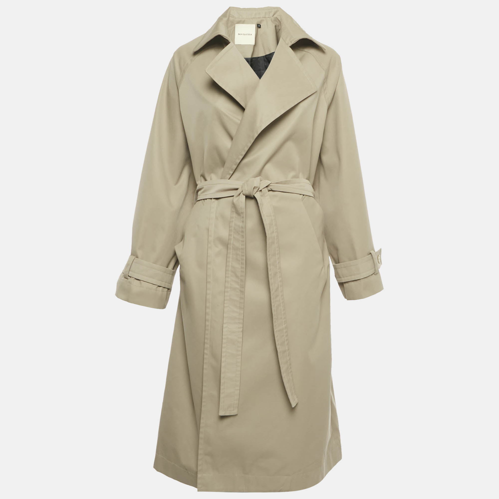 

Bouguessa Beige Cotton Belted Kai Trench Coat S