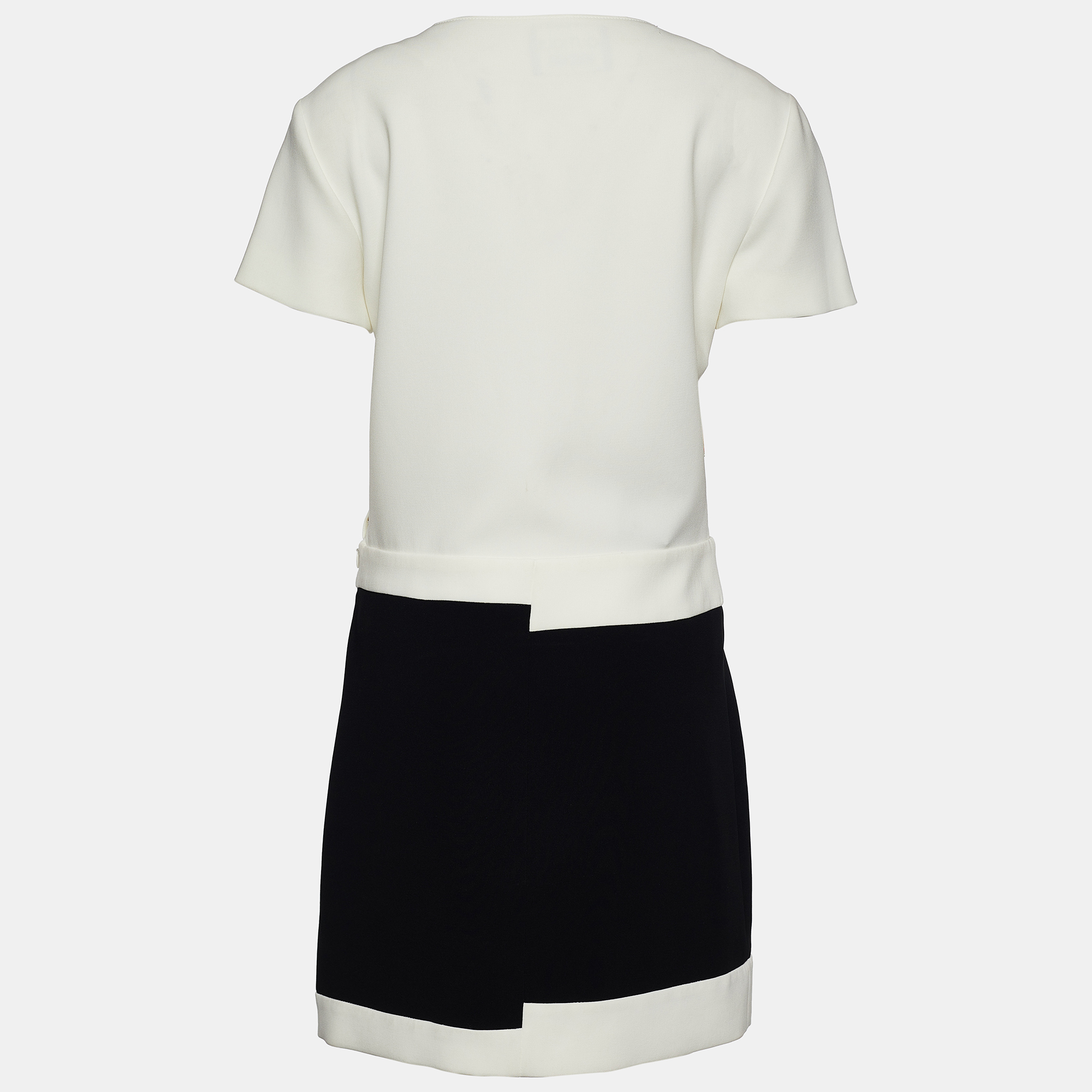 

Boutique Moschino Monochrome Crepe Knee-Length Dress, White