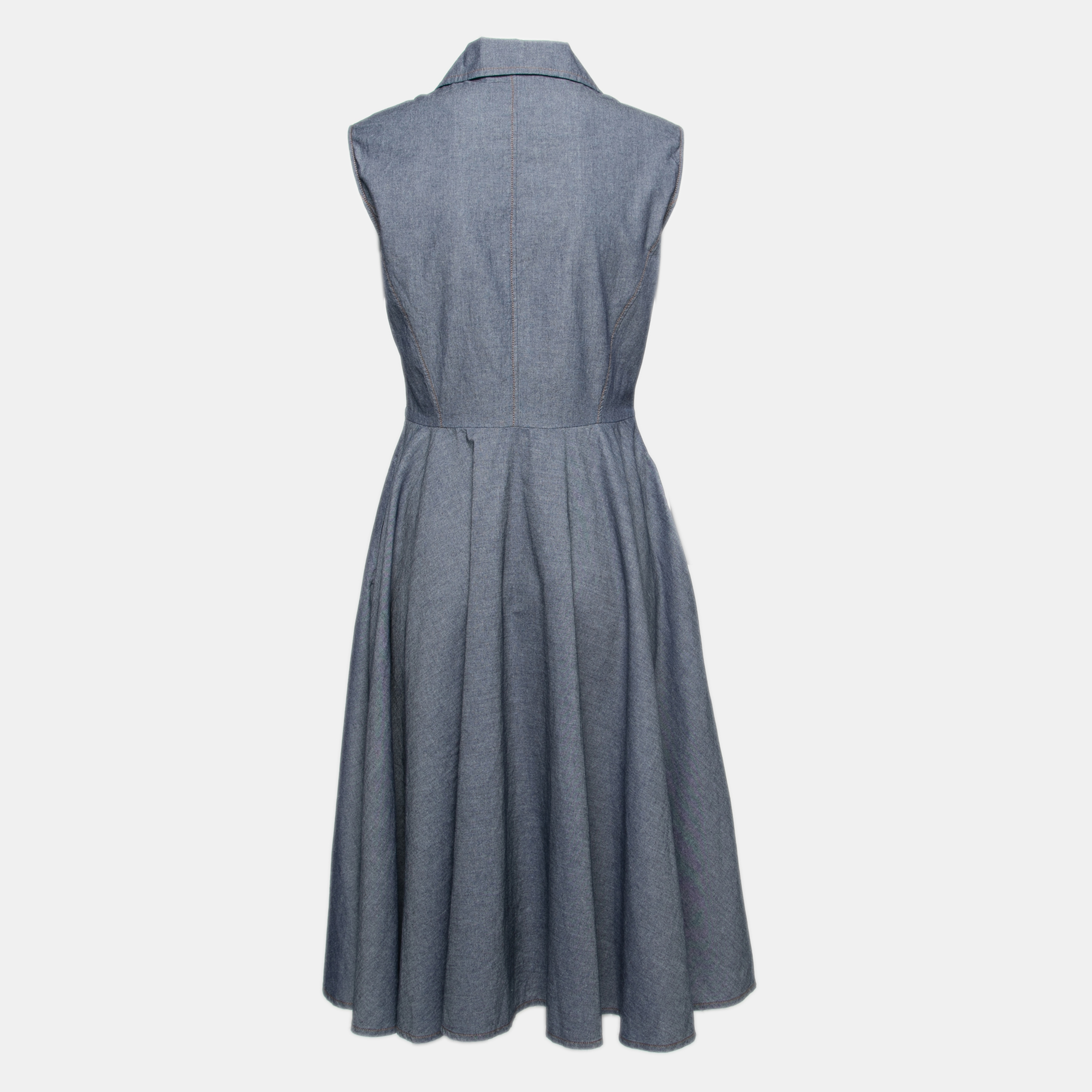 

Boutique Moschino Blue Denim Sleeveless Dress