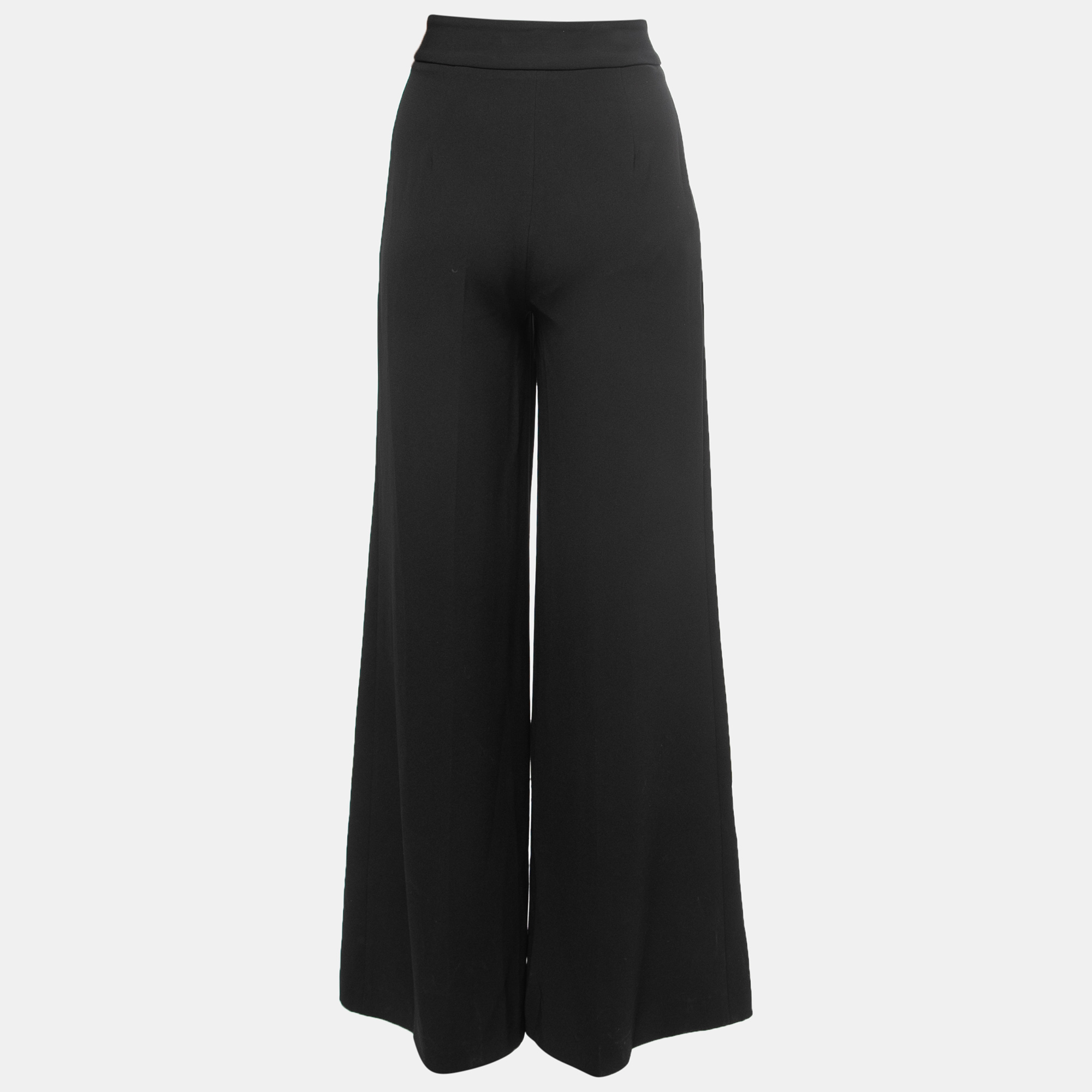 

Boutique Moschino Black Crepe Wide Leg Trousers