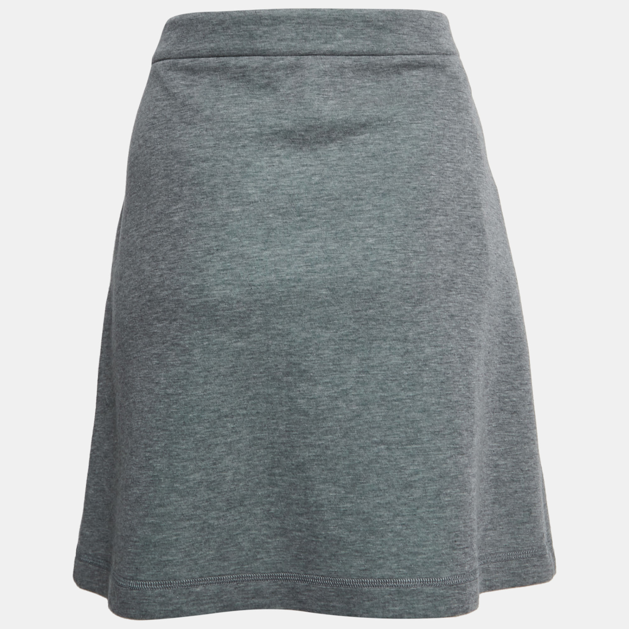 

Boutique Moschino Grey Knit Tweed Inset Mini Skirt