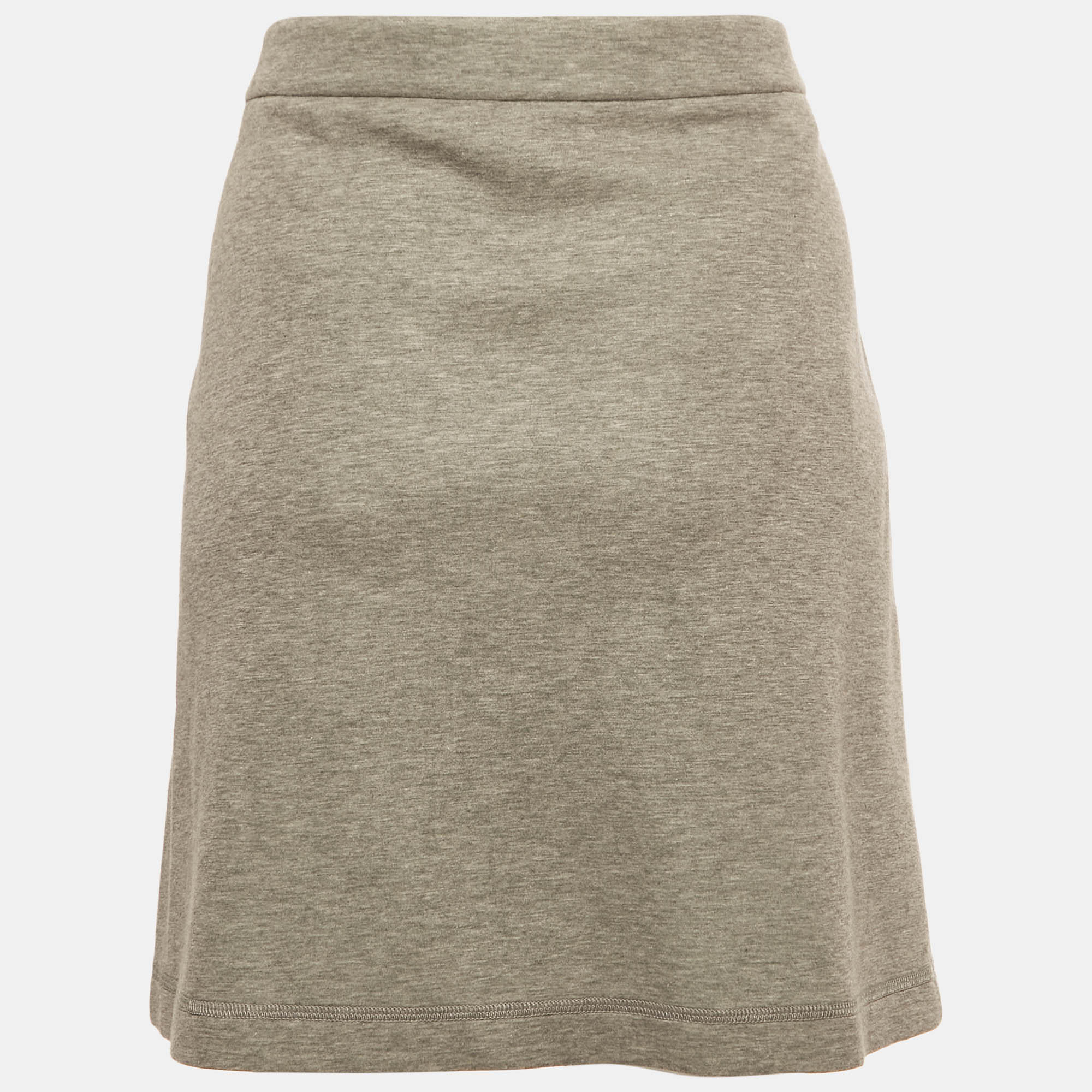

Boutique Moschino Grey Jersey Tweed Detail Mini Skirt