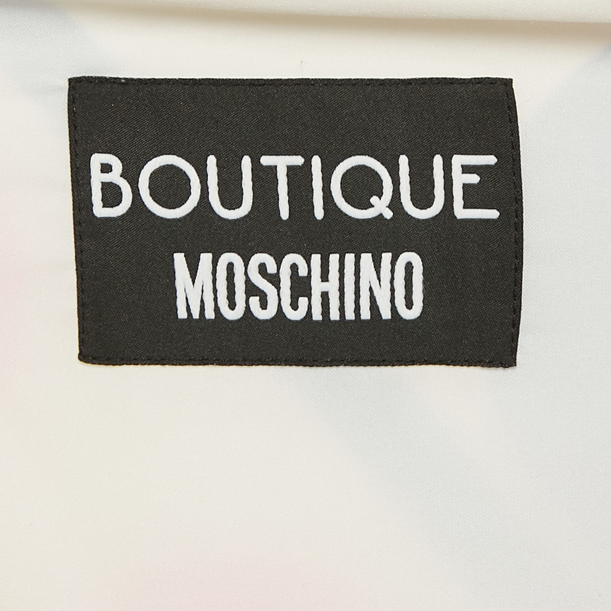 Boutique Moschino Multicolor Geometric Print Jersey Sleeveless Maxi Dress S 