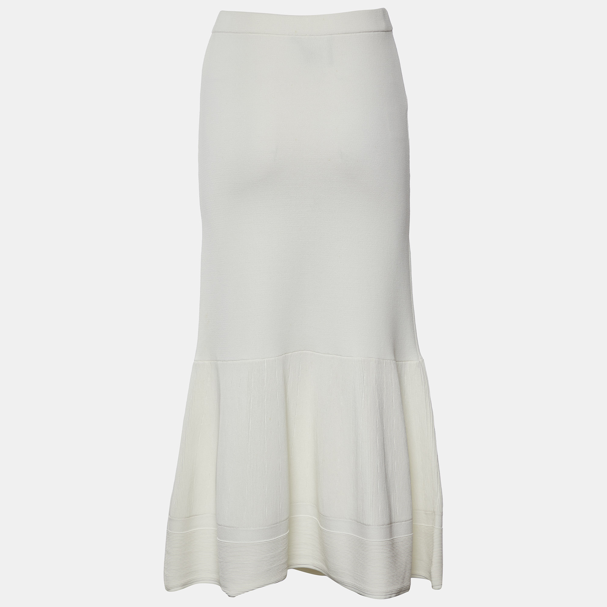 

Boutique Moschino White Knit Midi Skirt