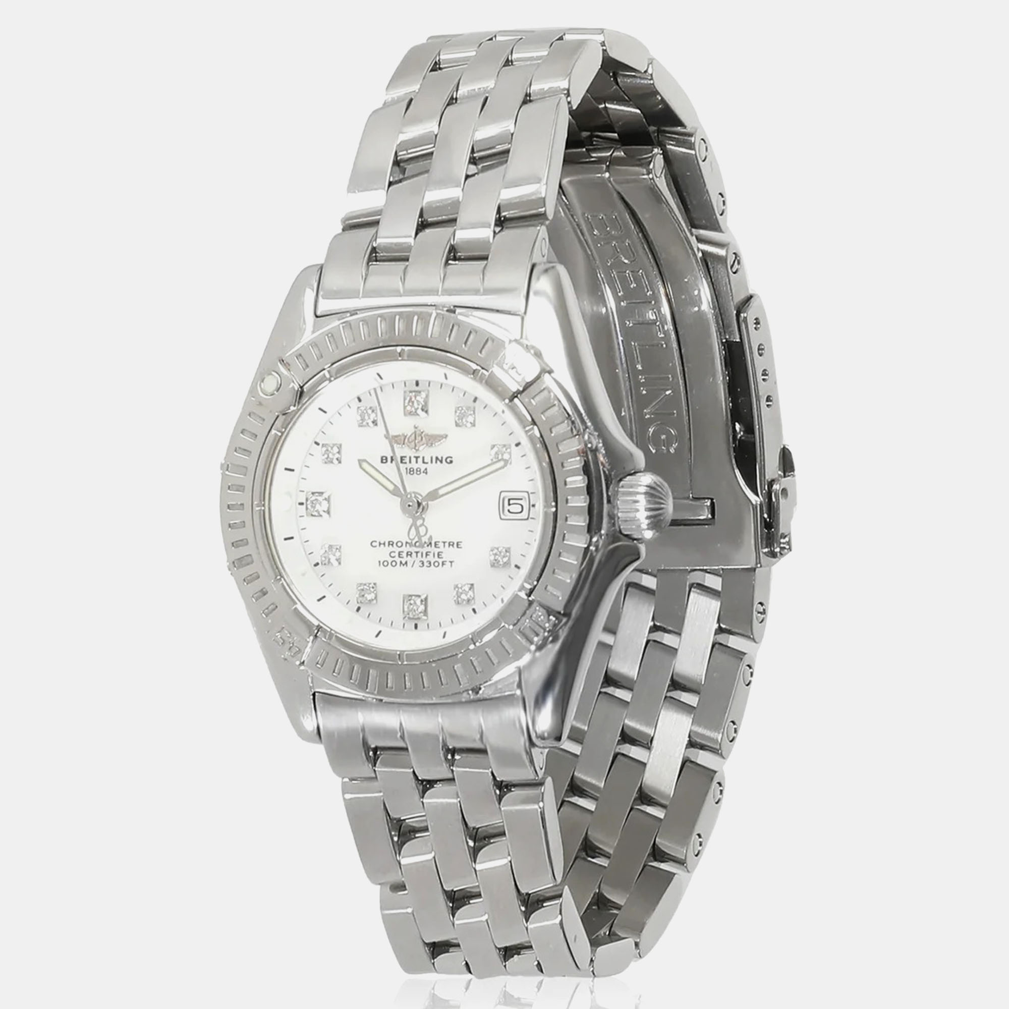 

Breitling White Mother Of Pearl Stainless Steel Callistino Quartz Women's Wristwatch 29 mm