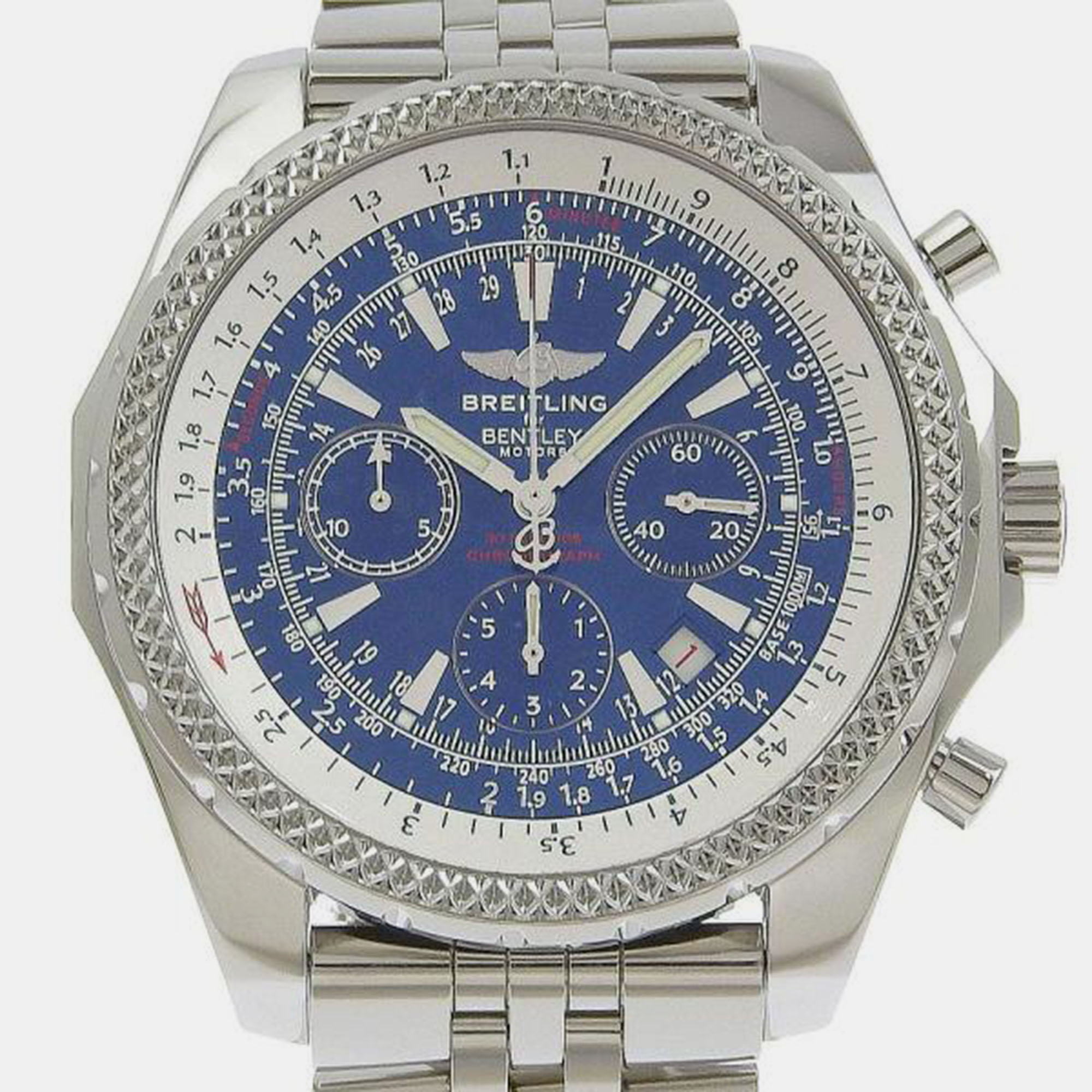 

Breitling Blue Stainless Steel Bentley Automatic Women's Wristwatch 49 mm