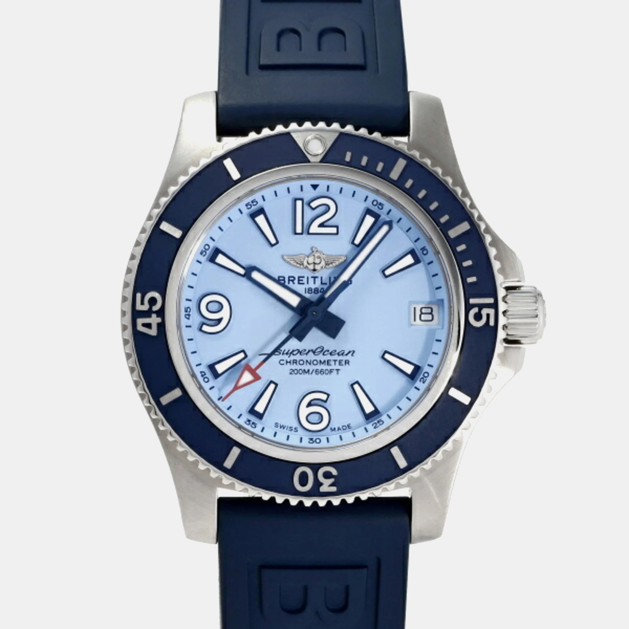 

Breitling Blue Stainless Steel Superocean A17316D81C1A1 Automatic Women's Wristwatch 36 mm