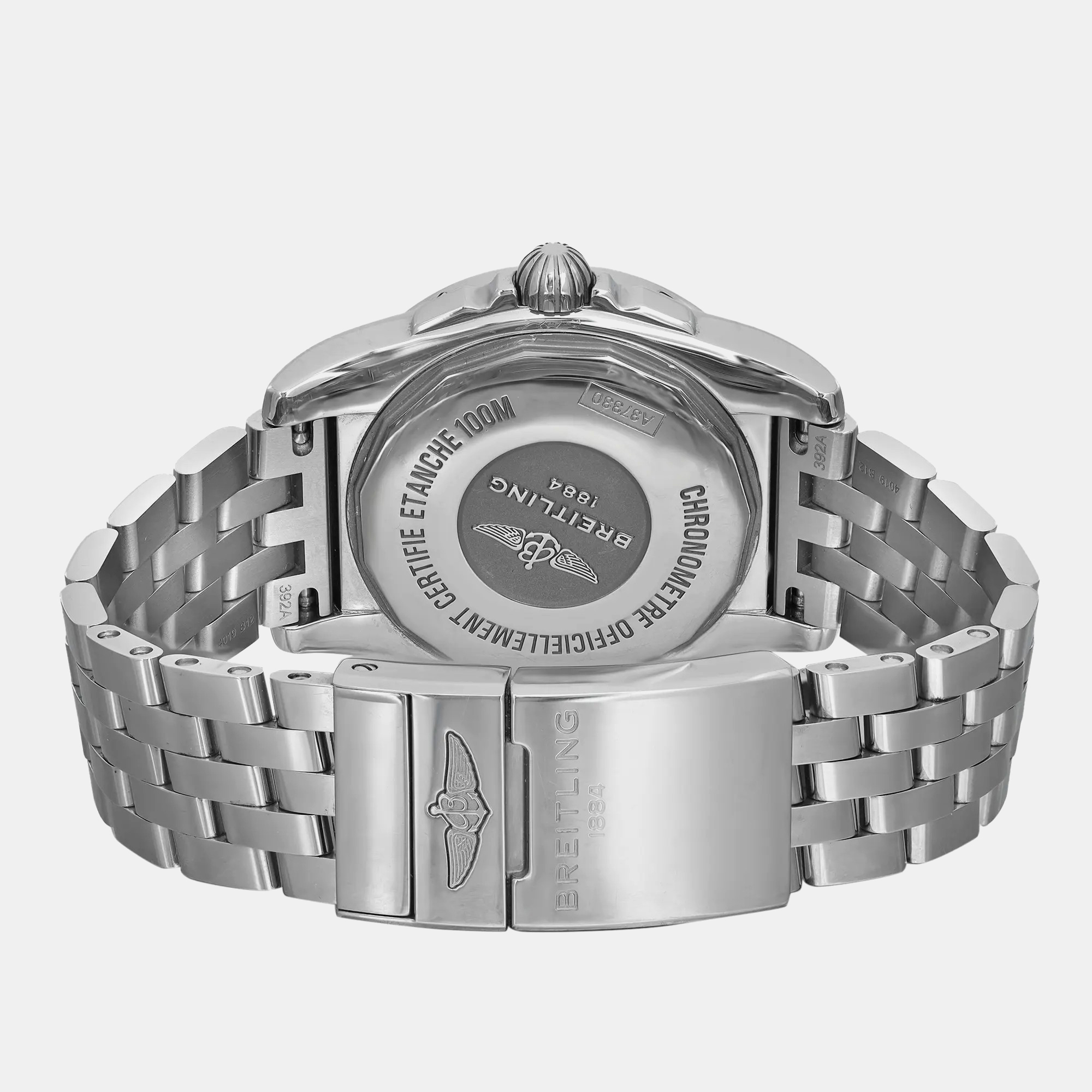 Breitling White Stainless Steel Galactic A37330 Automatic Men`s Wristwatch 36 mm 
