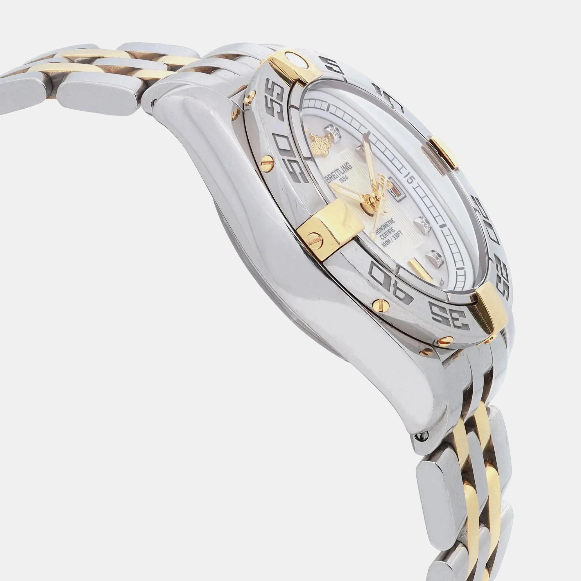 Breitling White Stainless Steel Galactic B71356L2/A710-367D Quartz Women`s Wristwatch 32mm 