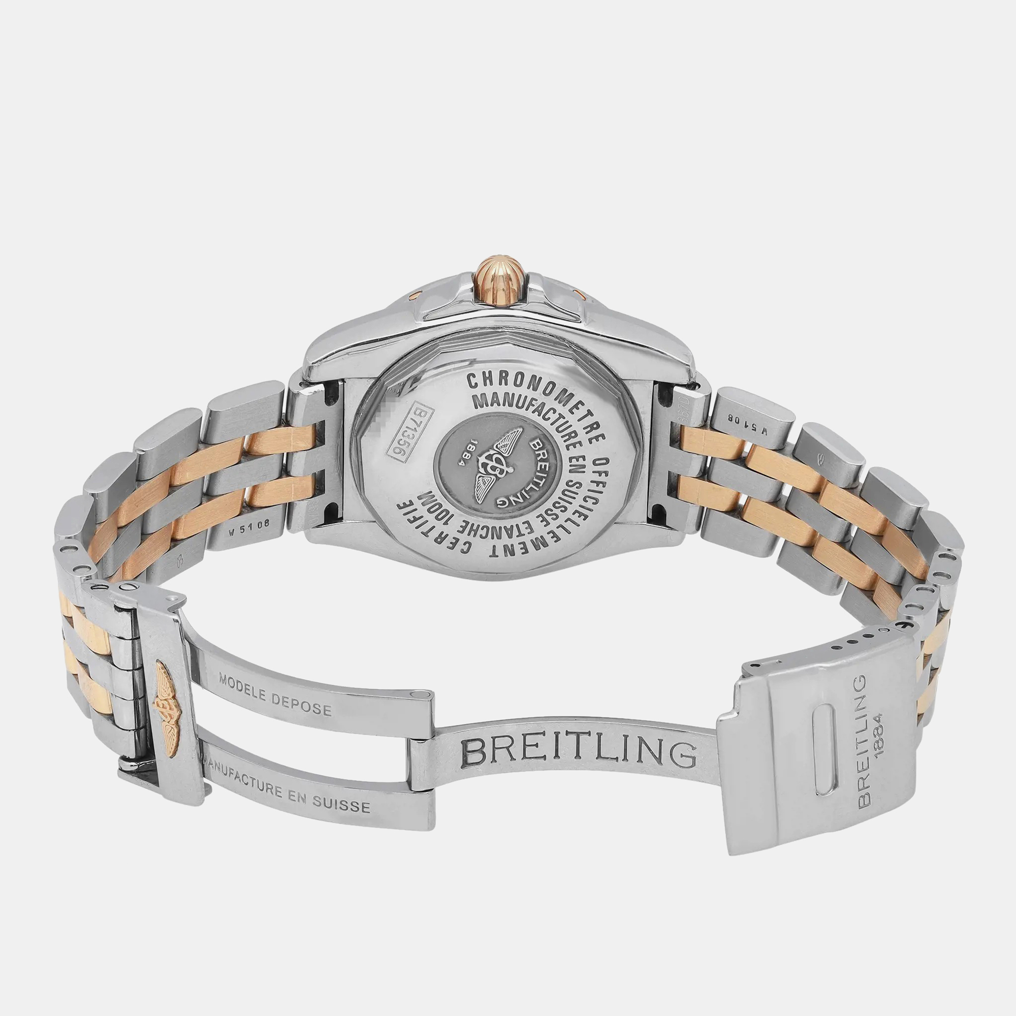 Breitling White Stainless Steel Galactic B71356L2/A710-367D Quartz Women`s Wristwatch 32mm 