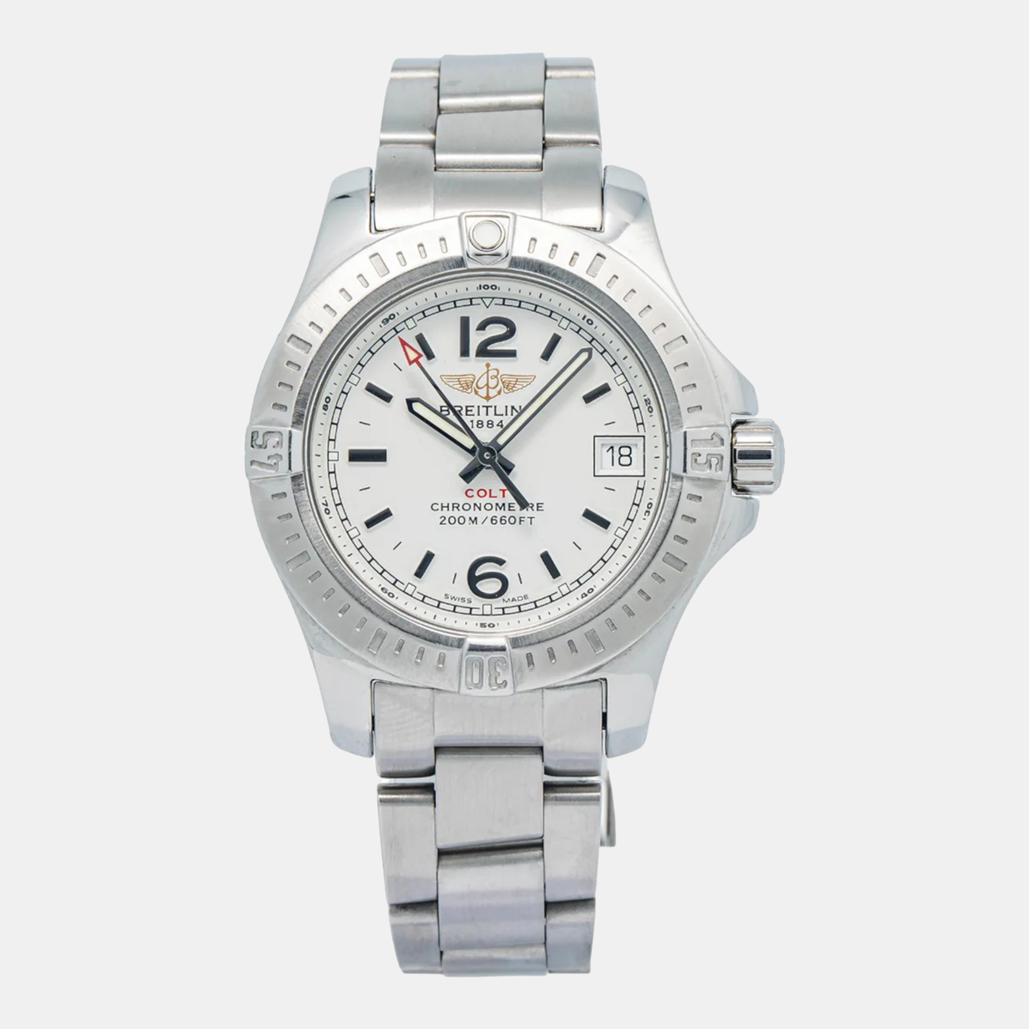 

Breitling Colt A7738811/G793 Quartz White Stainless Steel Women's Wristwatch 33 mm