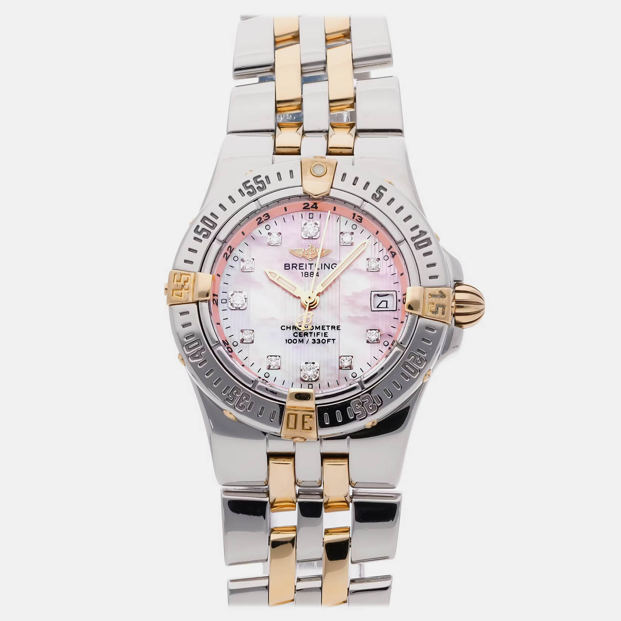 Pre-owned Breitling Starliner B7134012/k513 30 Mm In Pink