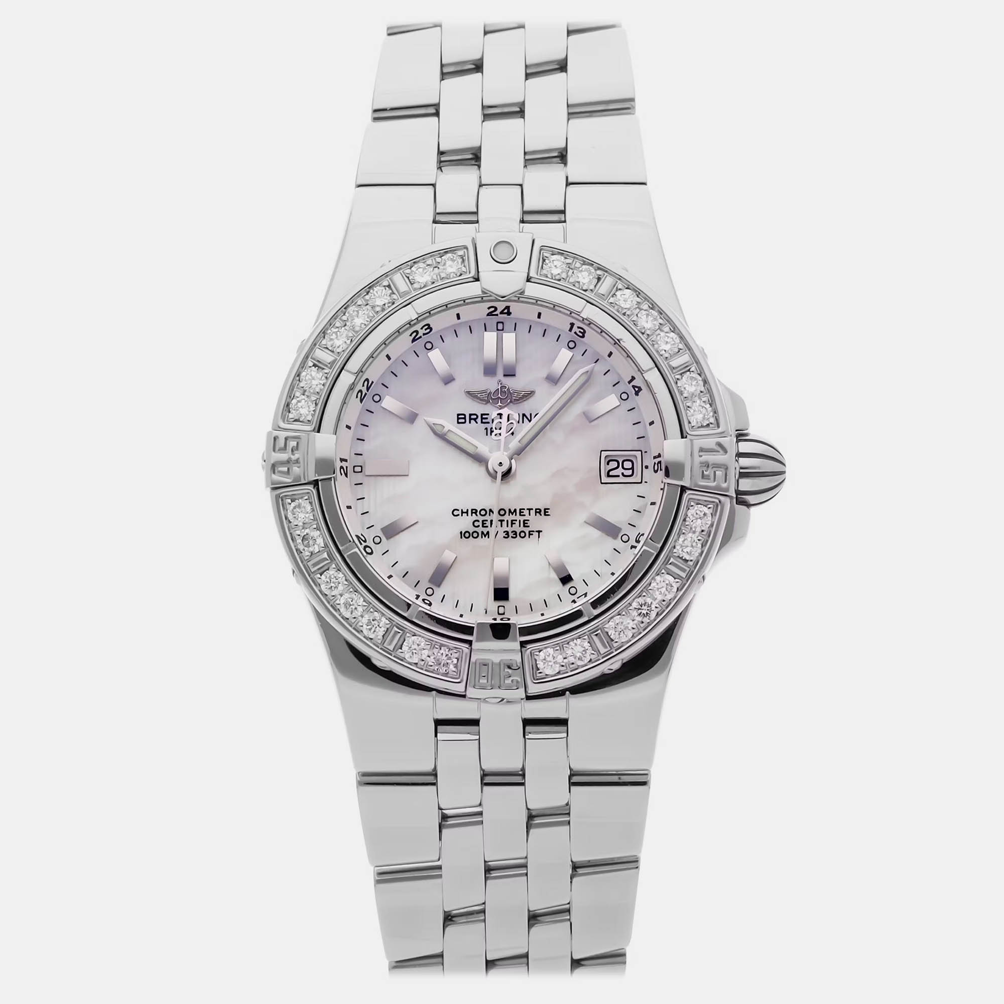 

Pre-Owned Breitling Starliner Women's Watch Quartz 30 mm, White
