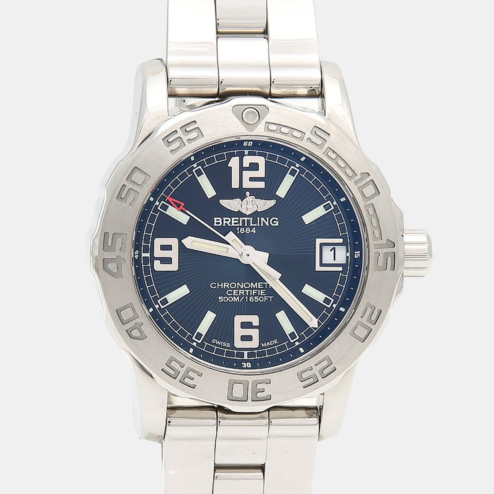 

Breitling Colt A77387 Quartz Stainless Steel Womens Wristwatch 32 mm, Blue
