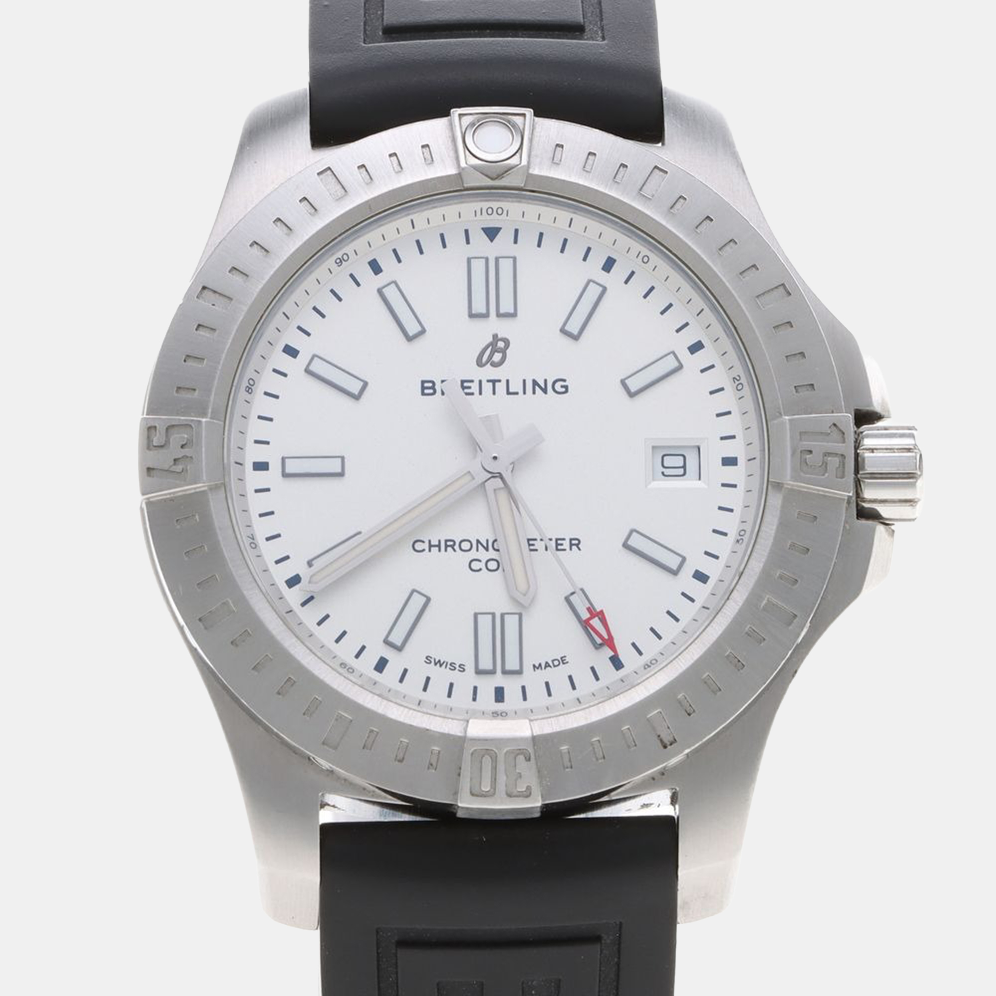 Pre-owned Breitling Colt A17313 Automatic White Stainless Steel Men's Wristwatch 44mm