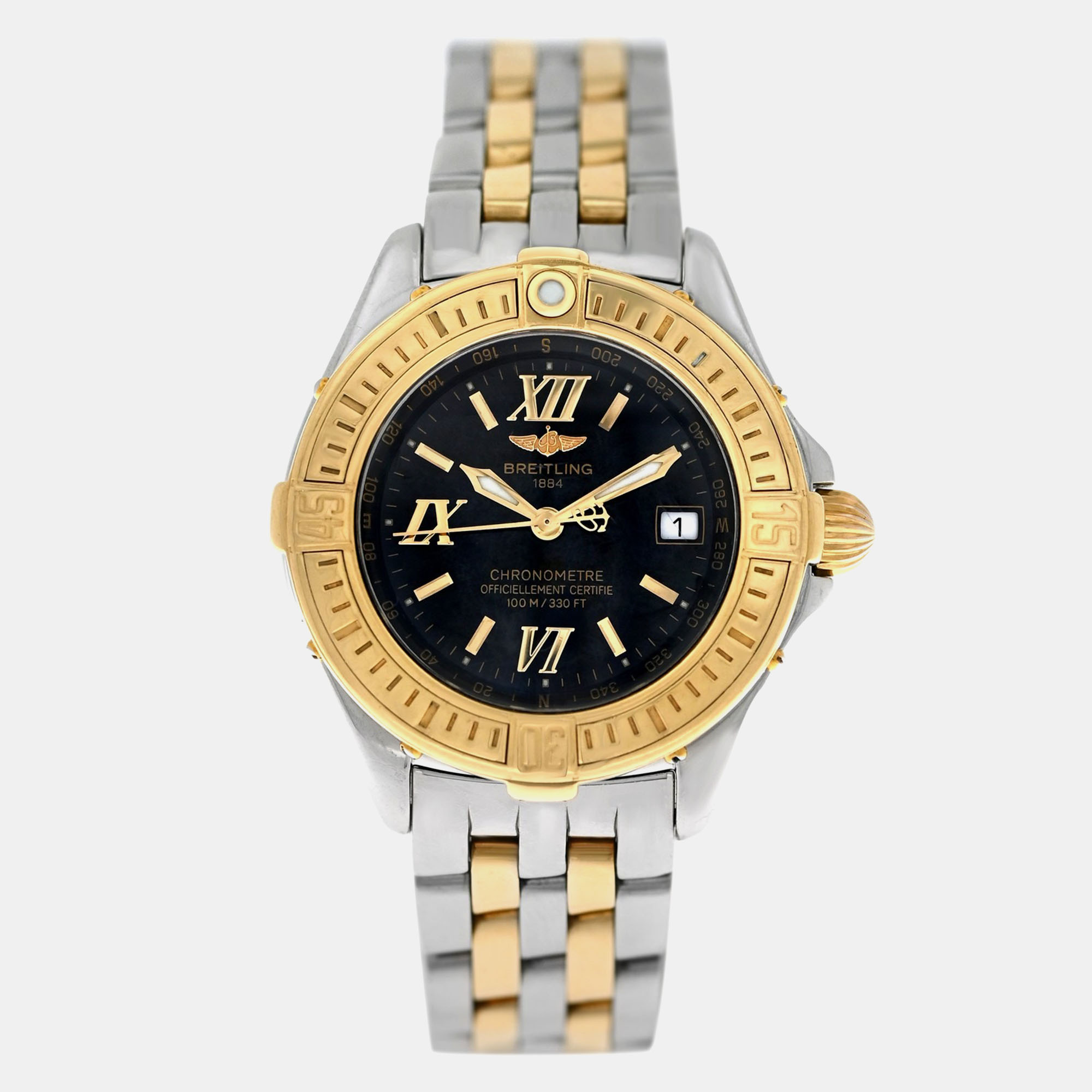 

Breitling Cockpit Lady D67365 Quartz Black 18k Yellow Gold Stainless Steel Women's Wristwatch 31 mm