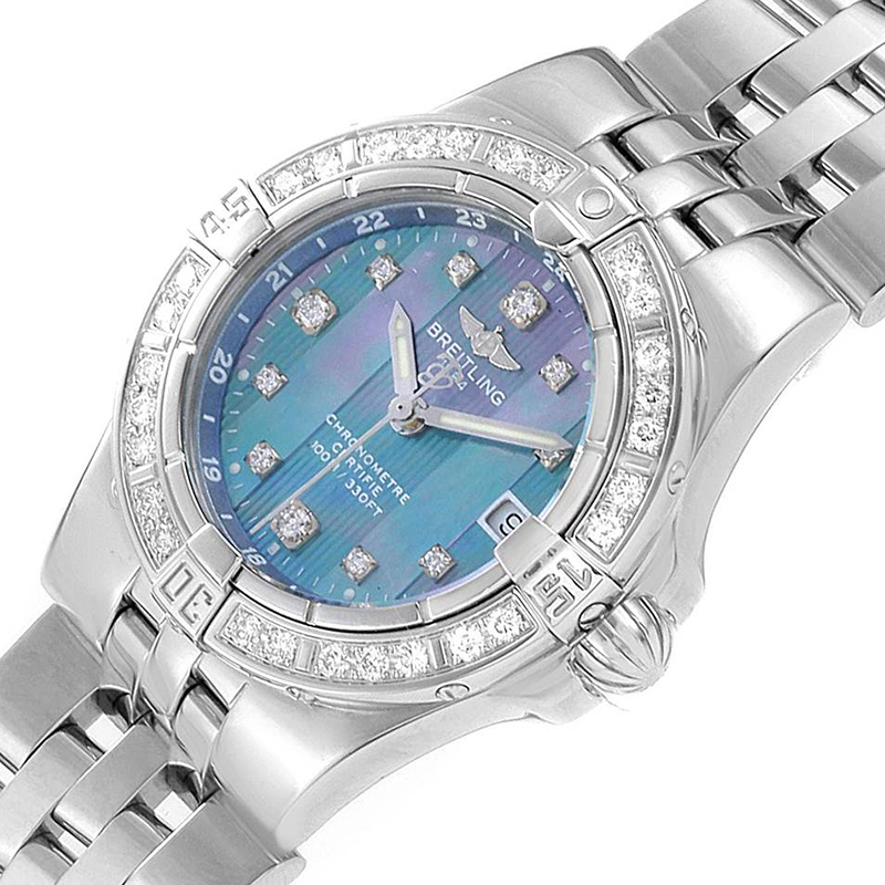 

Breitling Blue MOP Stainless Steel Starliner A71340 Women's Wristwatch