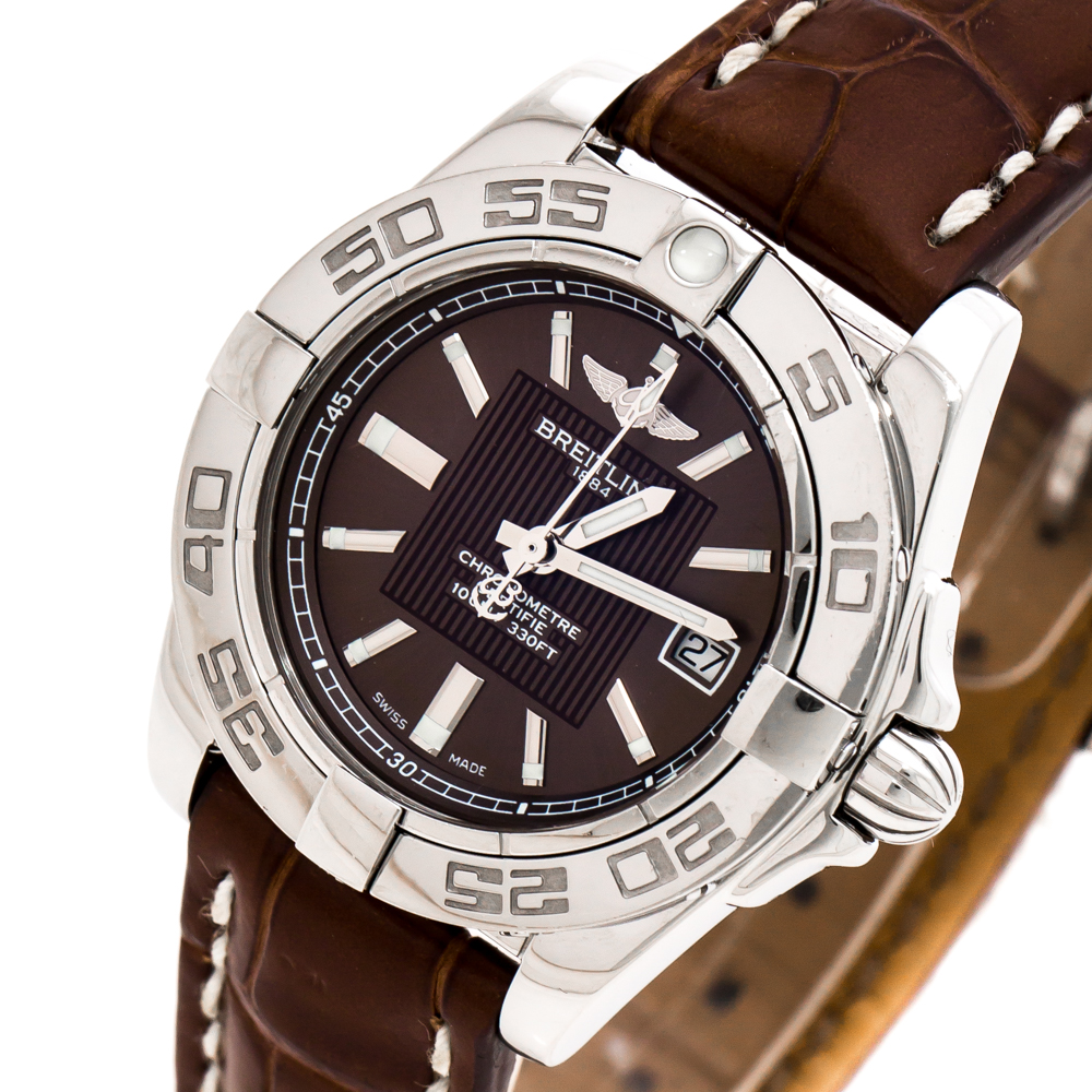 

Breitling Brown Stainless Steel Galactic