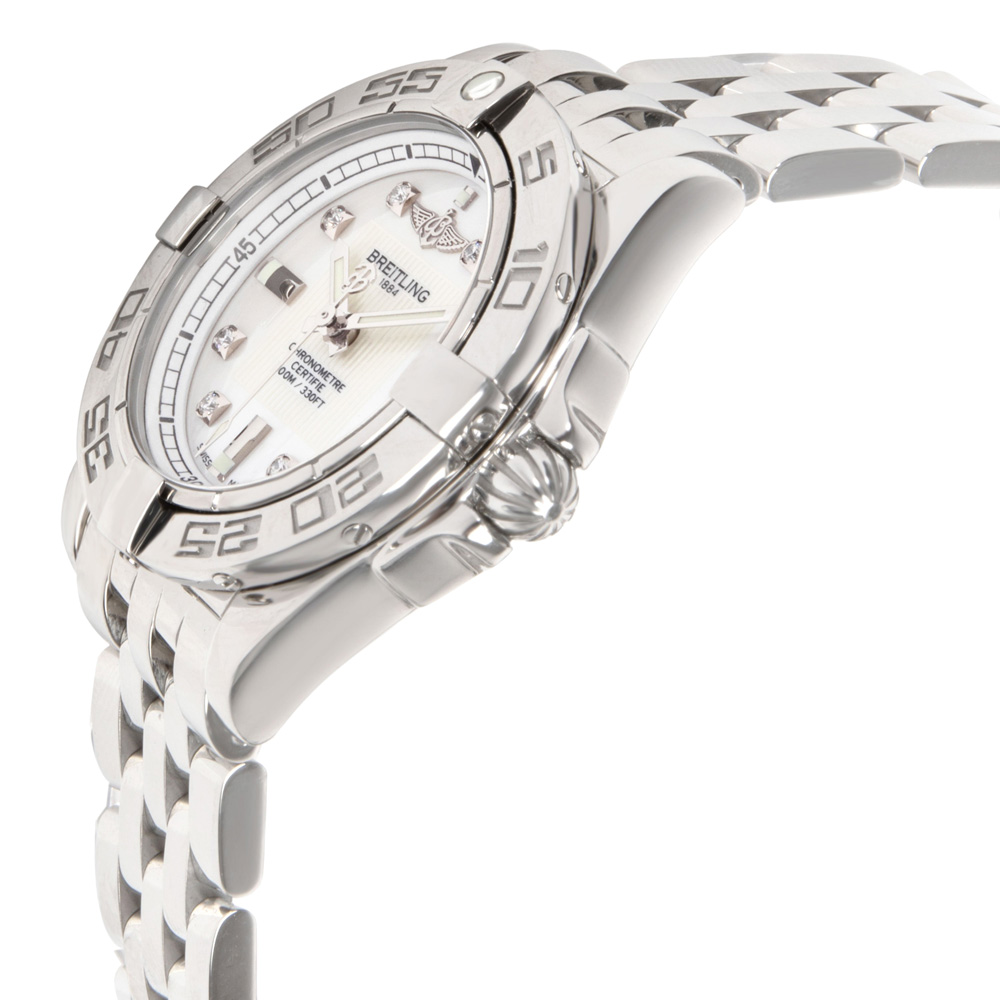 

Breitling White Diamond and Stainless Steel Galactic A71356L2/A708 Women's Wristwatch
