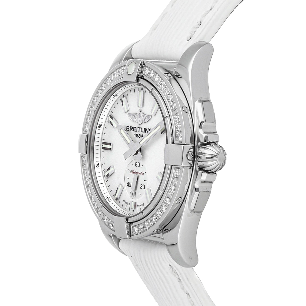 

Breitling MOP Diamonds Stainless Steel Galactic A3733053/A788 Women's Wristwatch, White