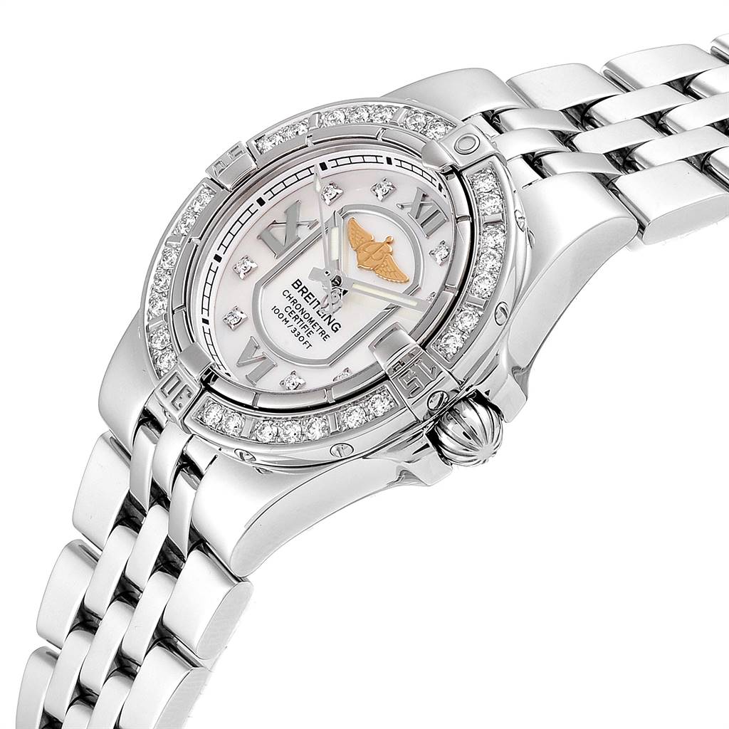 

Breitling MOP Diamonds Stainless Steel Starliner A71340 Women's Wristwatch 30 MM, White