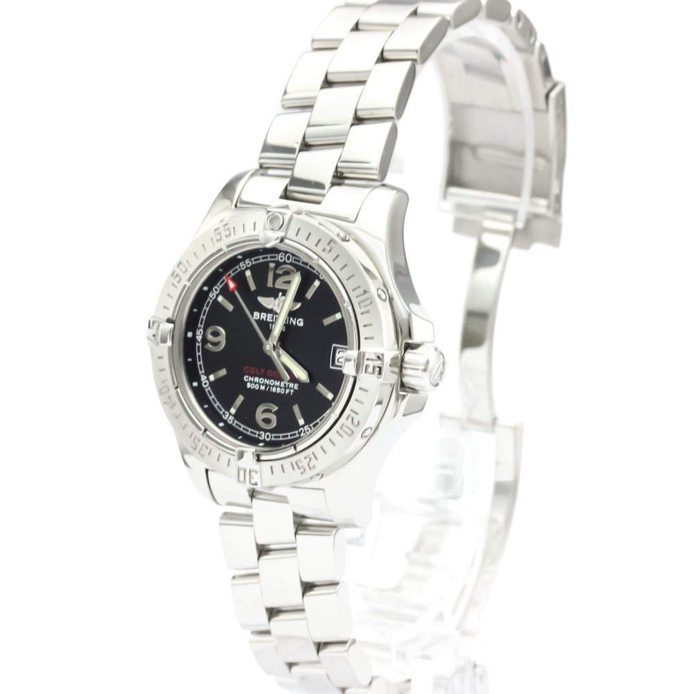 

Breitling Black Stainless Steel Colt Oceane Quartz A77380 Women's Wristwatch