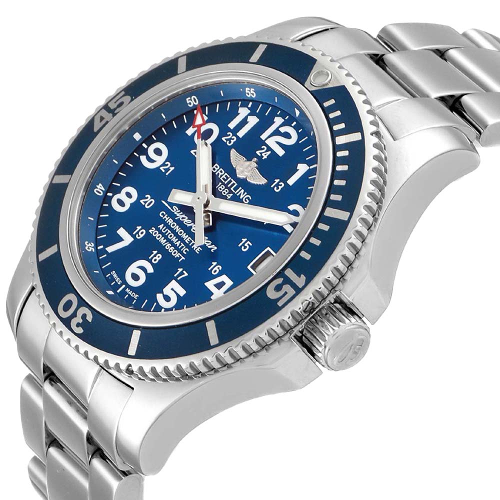 

Breitling Blue Stainless Steel Superocean II A17312 Men's Wristwatch