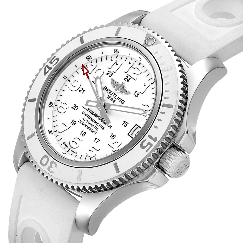 

Breitling White Stainless Steel Superocean II A17312 Women's Wristwatch