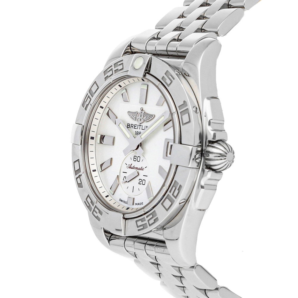 

Breitling MOP Stainless Steel Galactic A3733012/A716 Women's Wristwatch, White