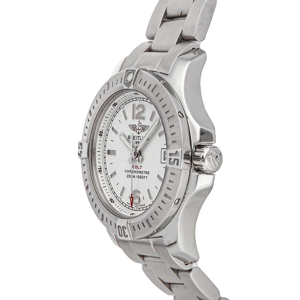 

Breitling Silver Stainless Steel Colt A7738811/G793 Women's Wristwatch 33 MM